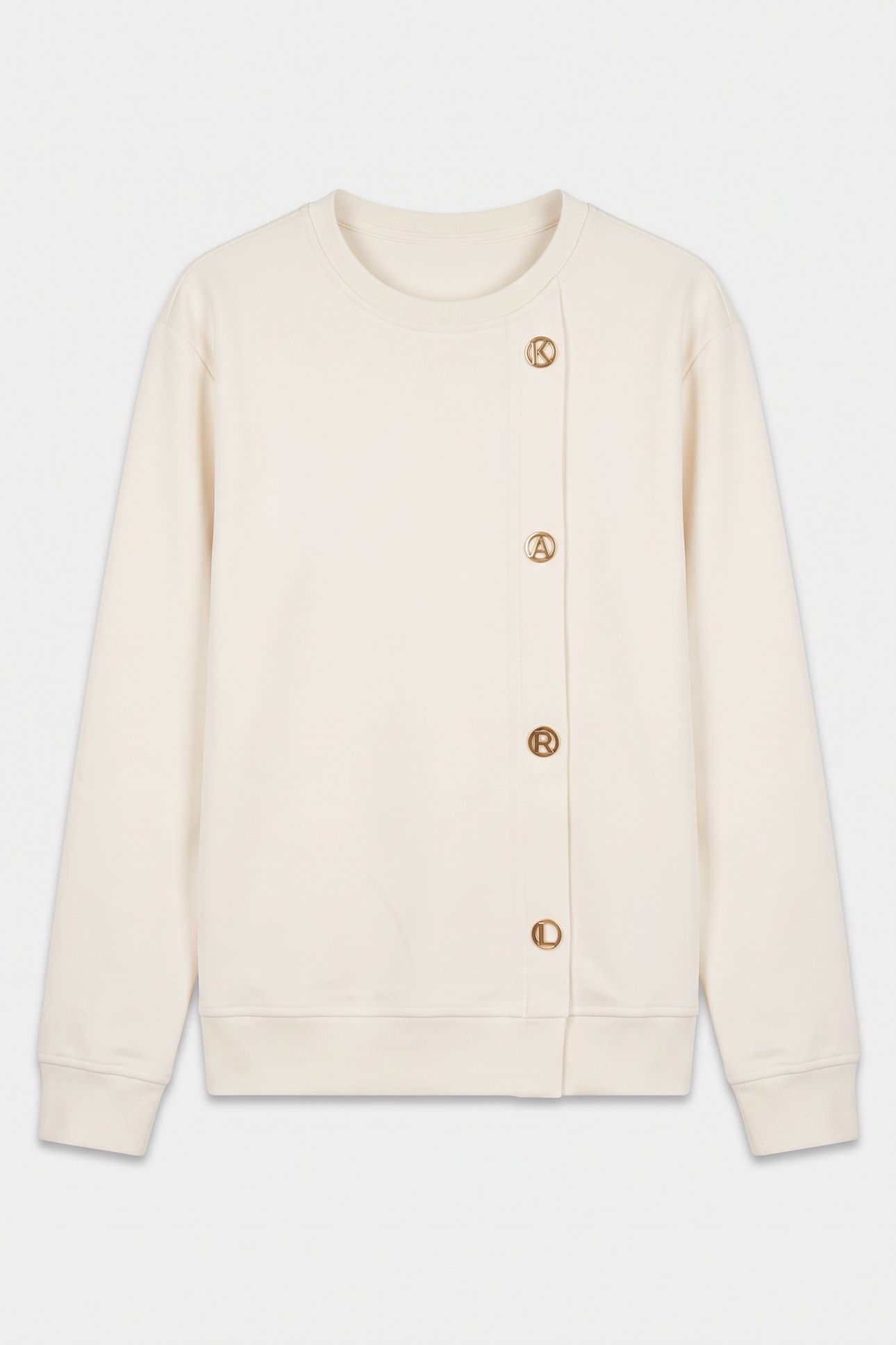 KARL DAILY SWEATSHIRT CANNOLI CREAM 3