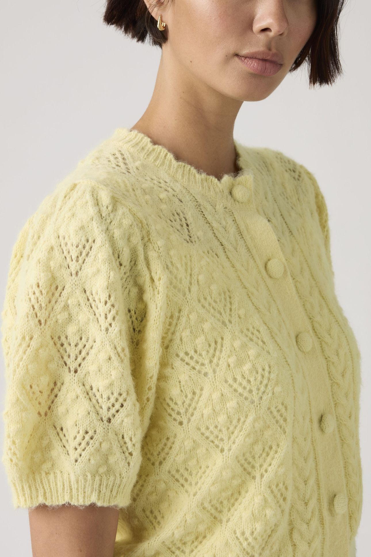 PAULINE POINTELLE SHORT SLEEVE CARDIGAN 5