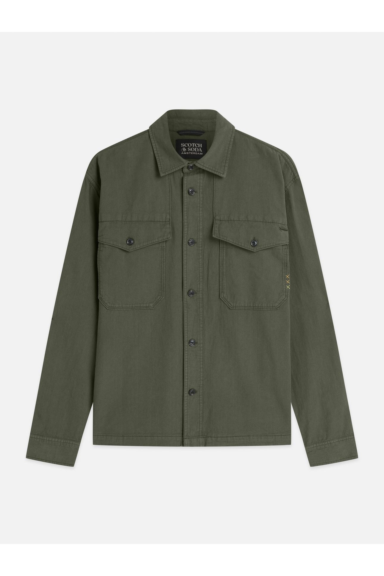 COTTONLINEN OVERSHIRT DARK BEIGE 4