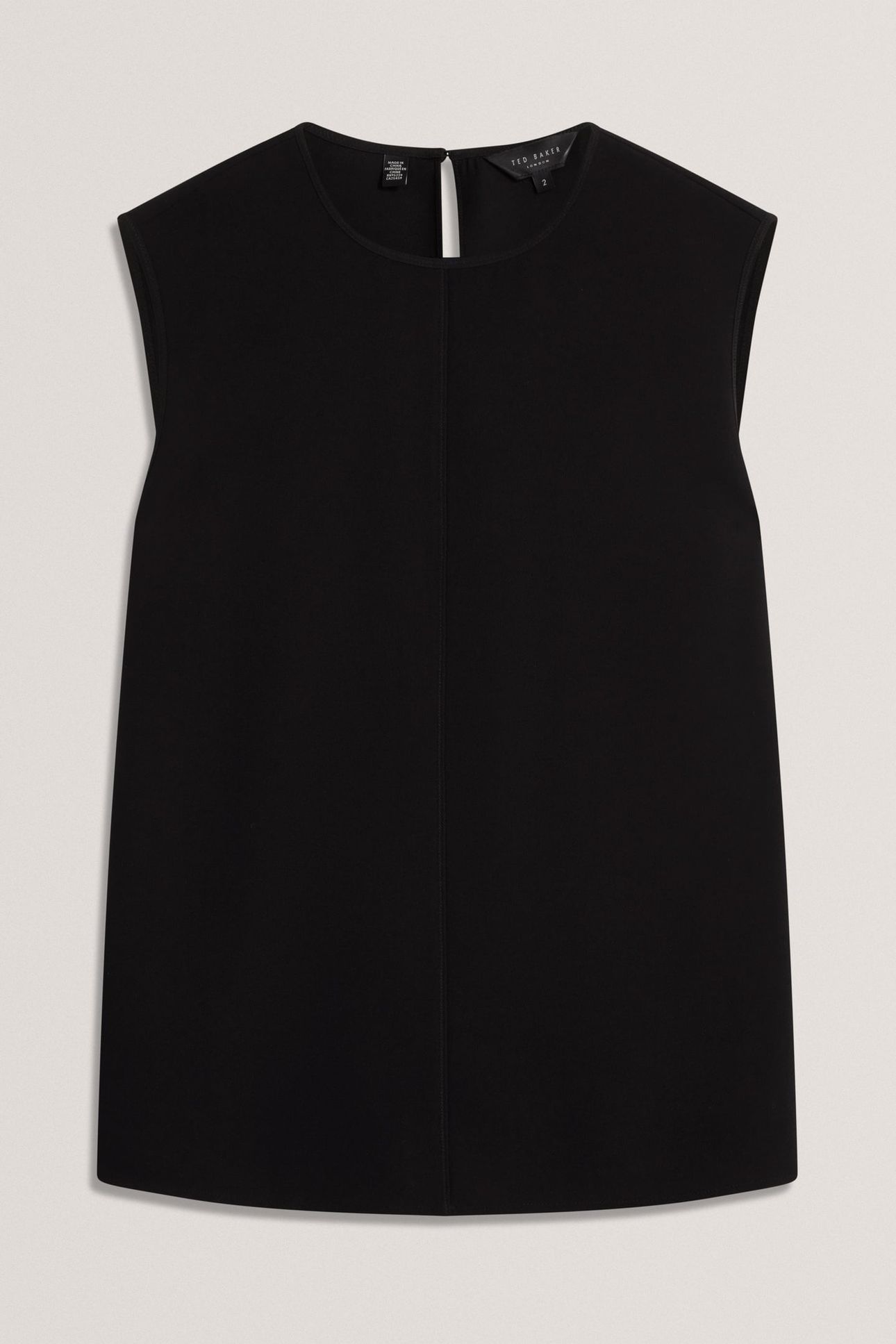 TANK TOP WITH STITCH DETAILING BLACK 3