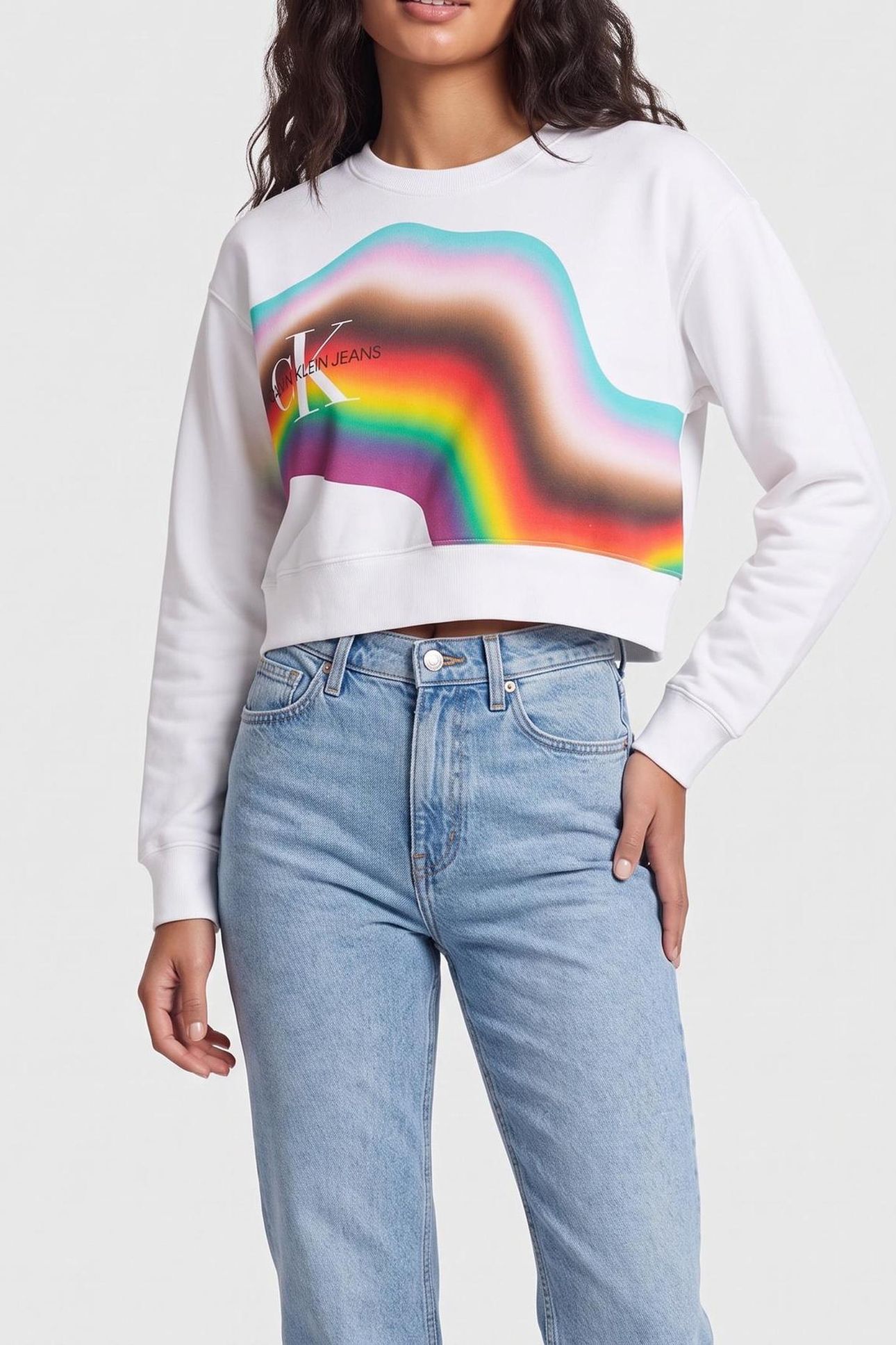 PRIDE DIST RAINBOW CREW BRIGHT WHITE 1