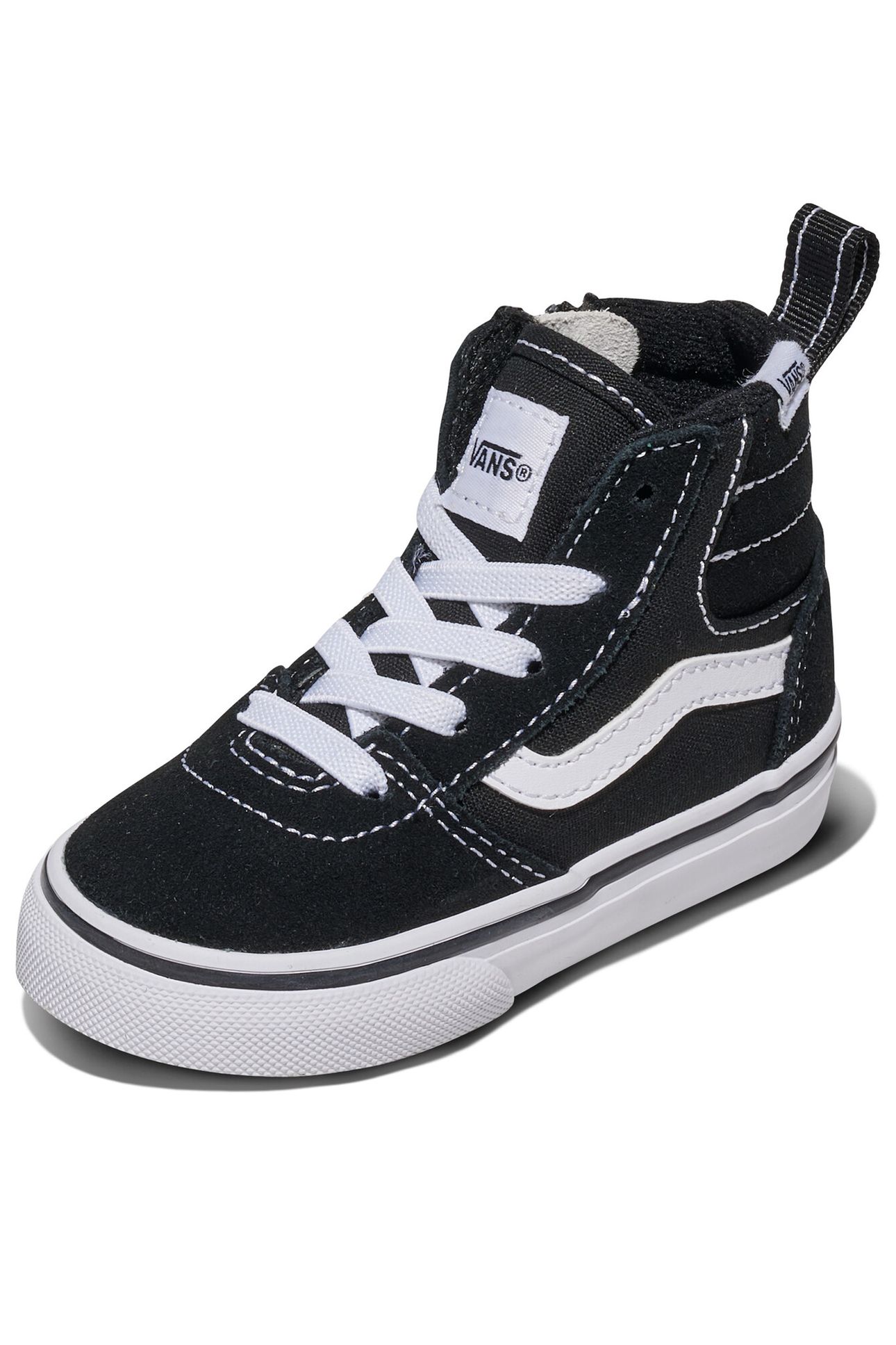 TODDLER ASHWOOD HI DECON SIDE ZIP SUEDE/CANVAS BLACK/WHITE 2