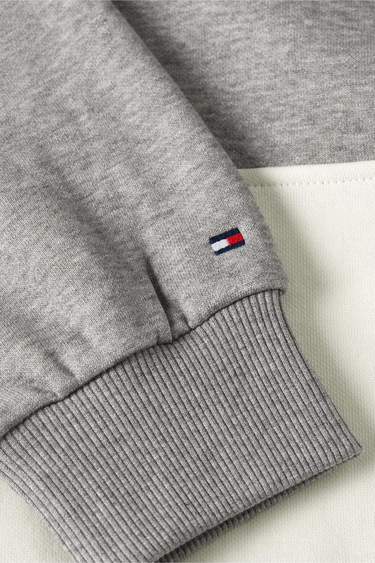 GOLD BUTTON RUGBY SWEATSHIRT MED HEATHER GREY 3