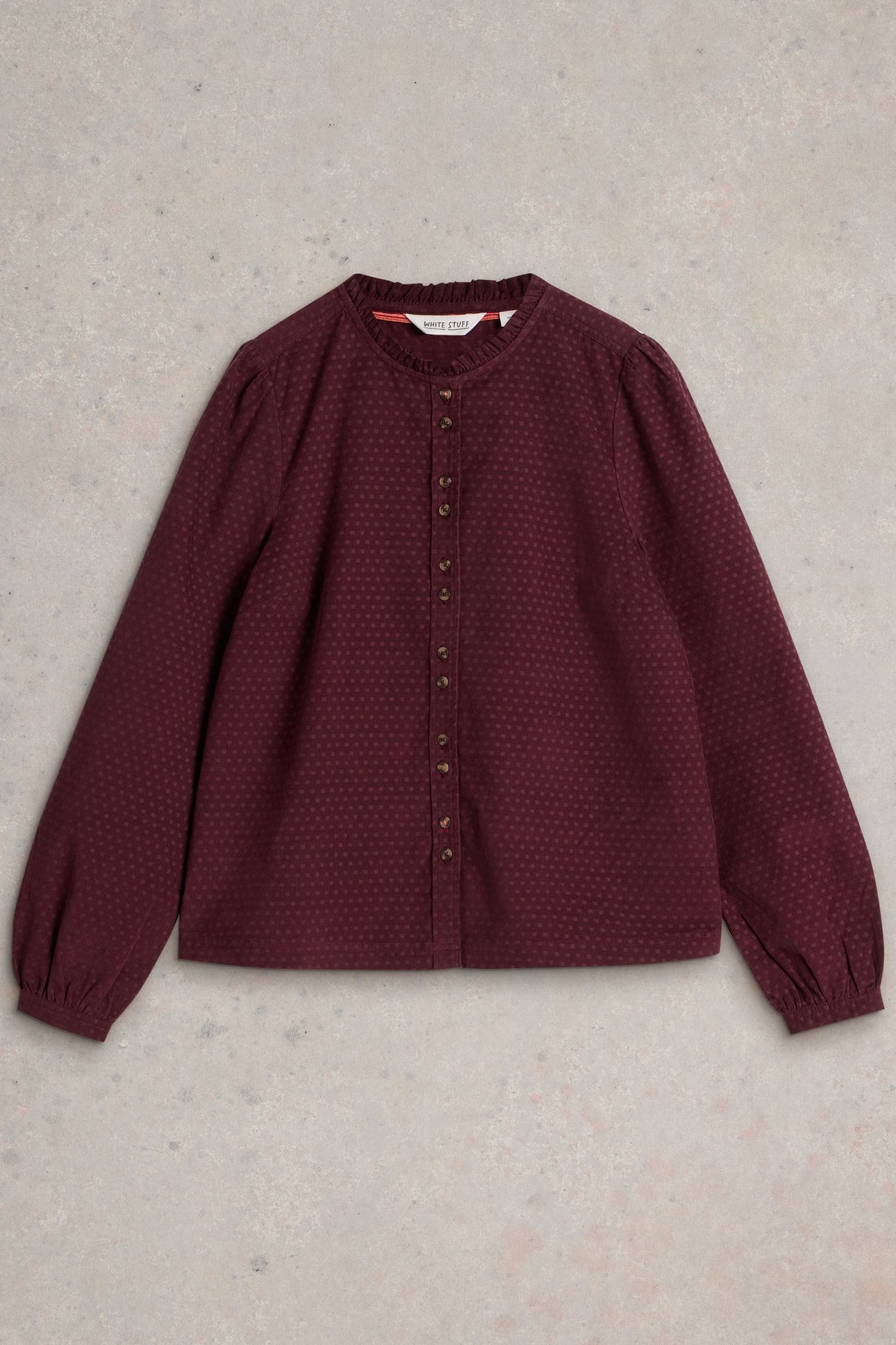 DARIA CORD SPOT SHIRT MID PLUM 3