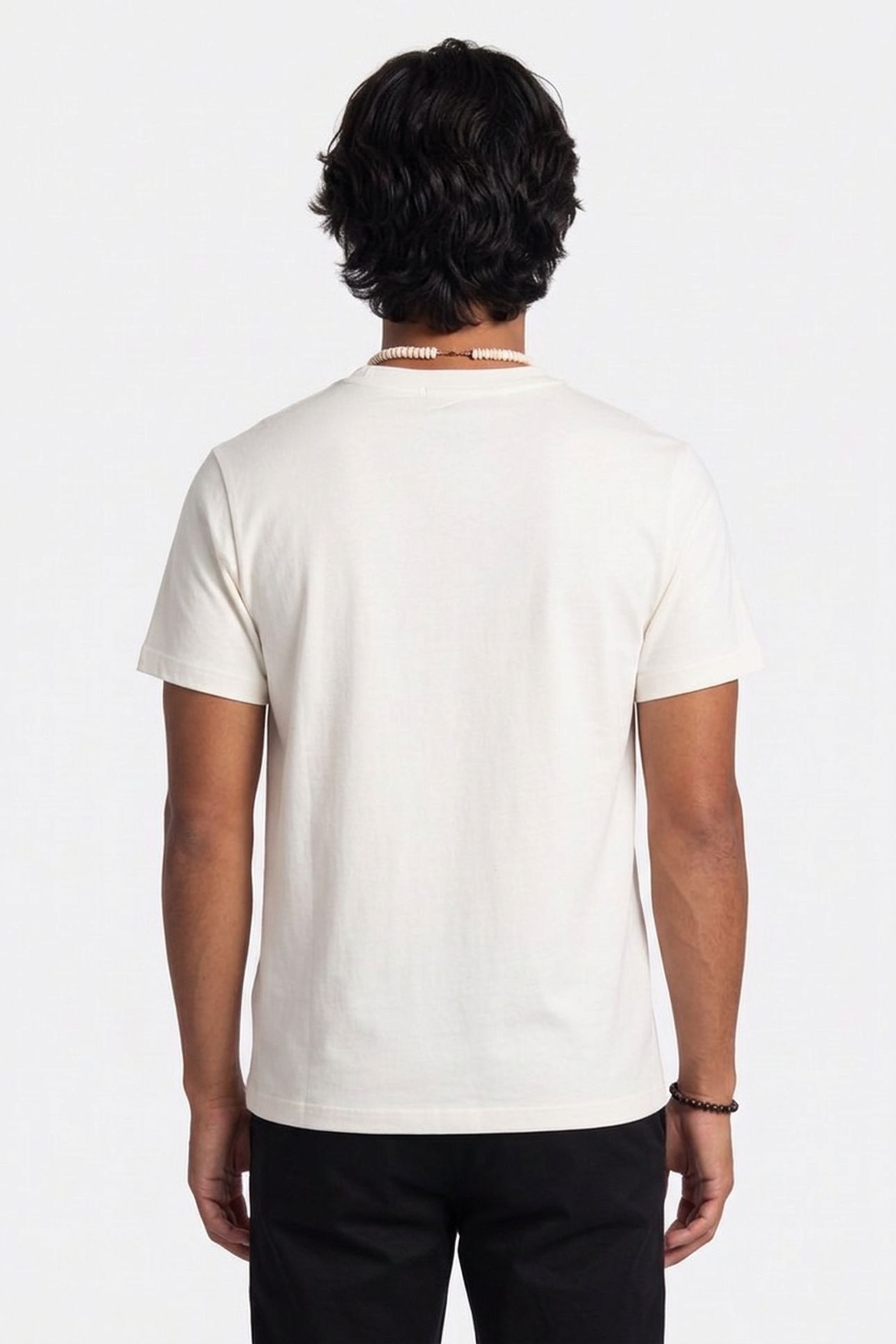 UNISEX T-SHIRT SHORT SLEEVE PATCHWORK WHITE 4