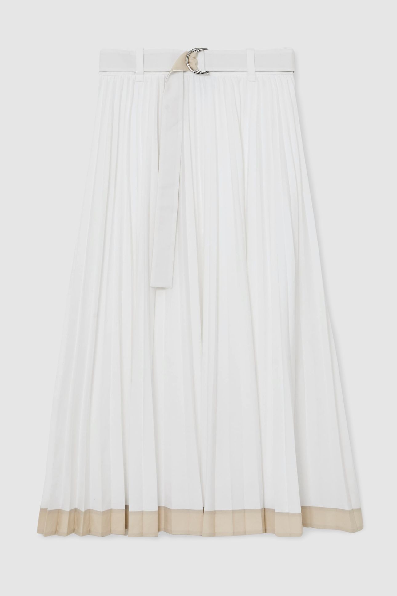 PLEATED COTTON SKIRT IVORY 5