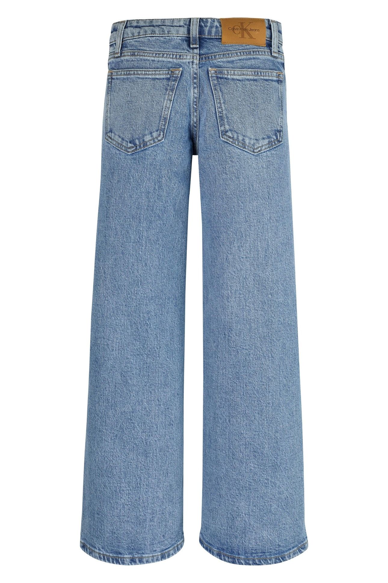 GIRLS MID RISE WIDE LEG RELAXED SALT AND PEPPER BLUE 2