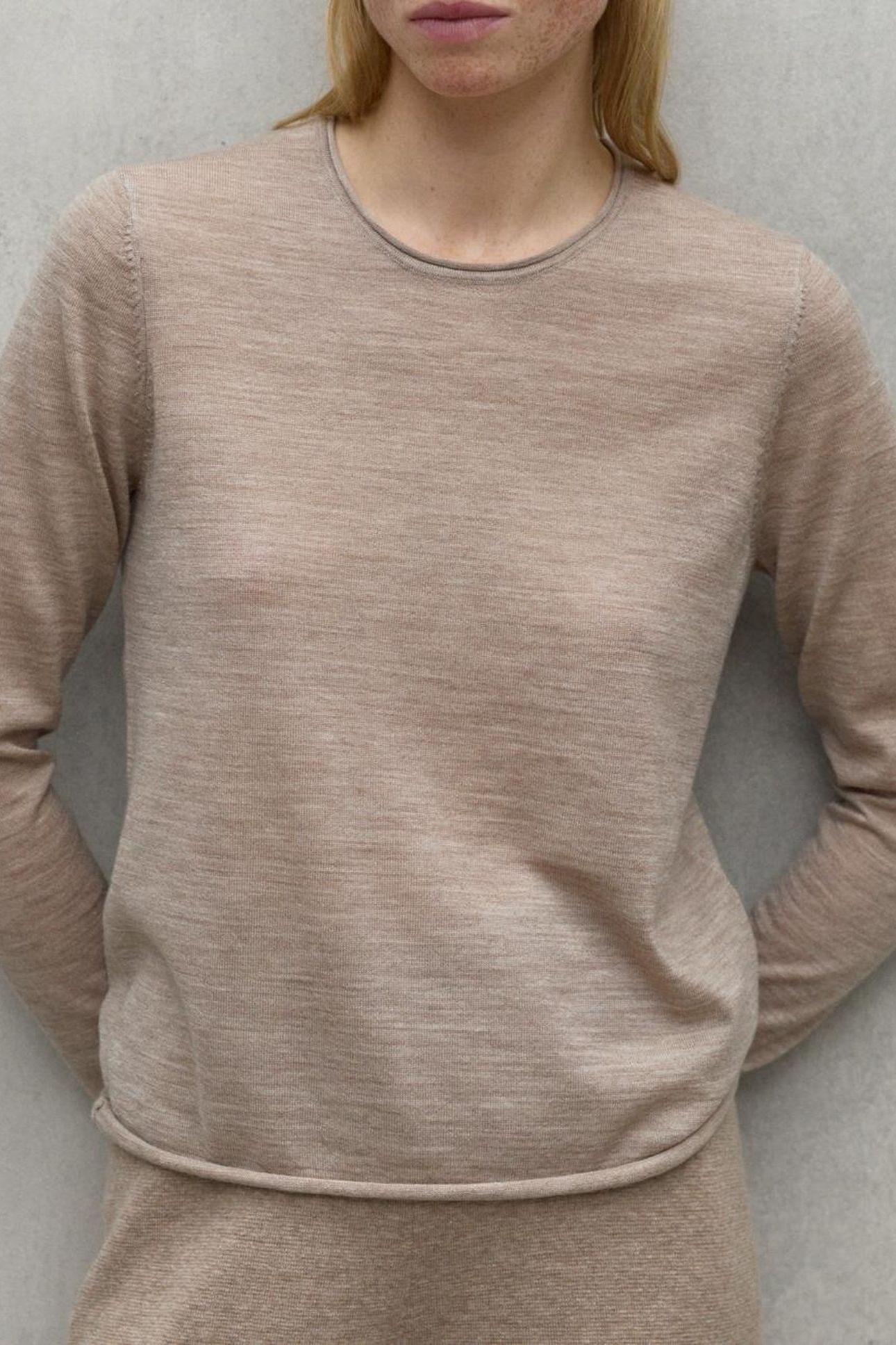 MILOALF KNIT DARK SAND MELANGE 1