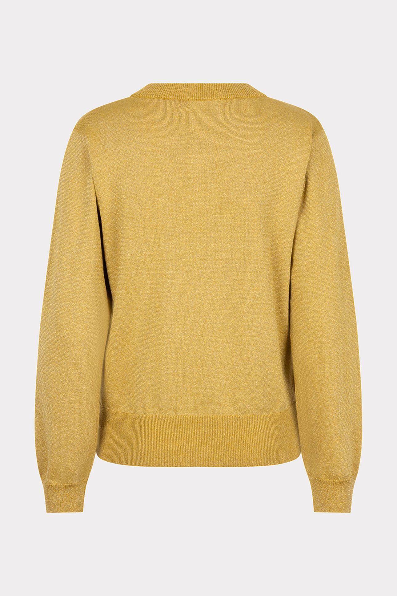 SWEATER ROUNDED NECK LUREX GOLDEN OLIVE 2