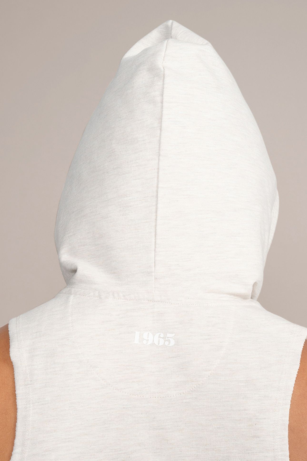 LADIES HOODED TANK WHITE 5