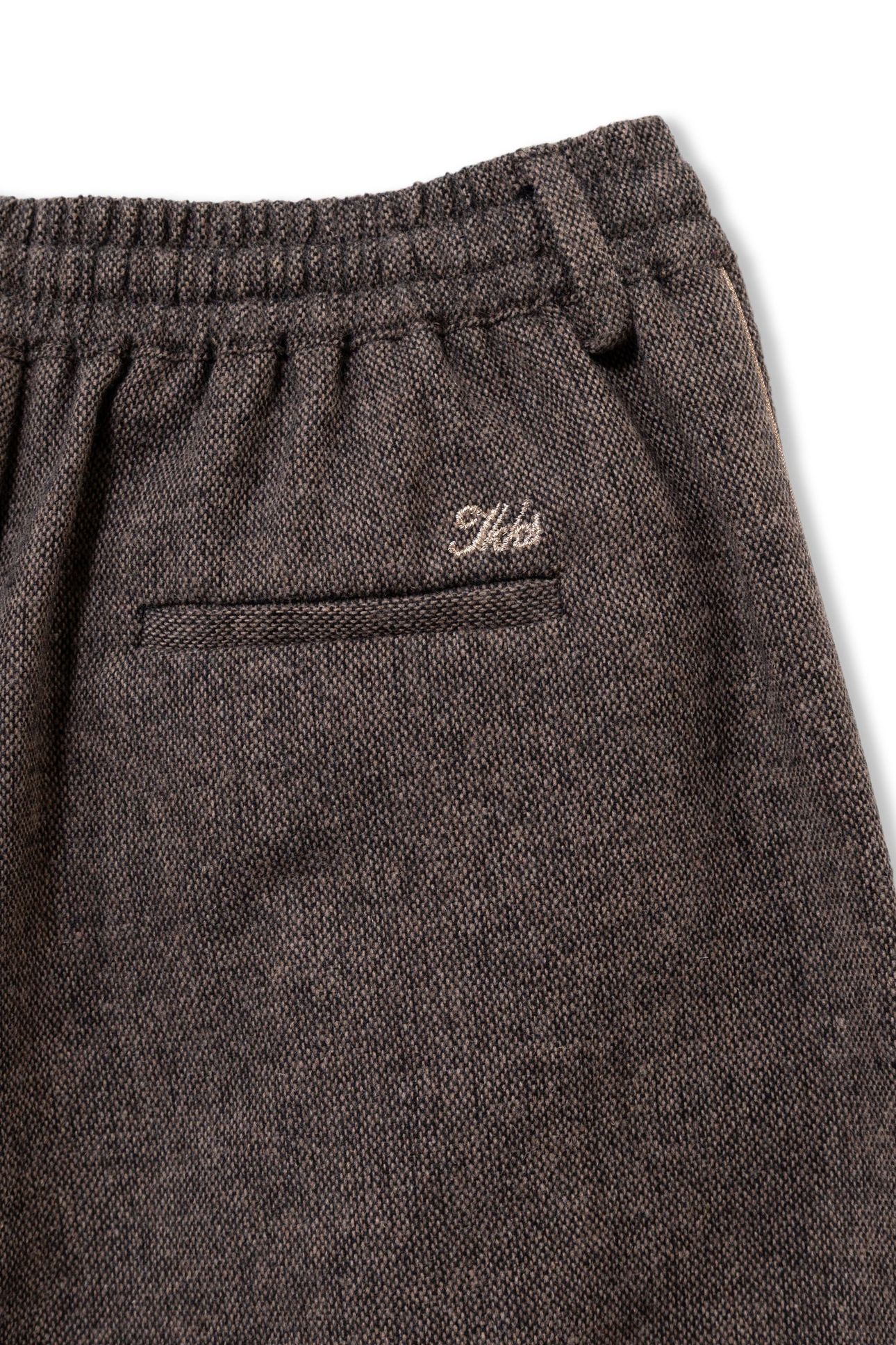 GIRLS’ BROWN MARL FLANNEL WIDE-LEG TROUSERS 4