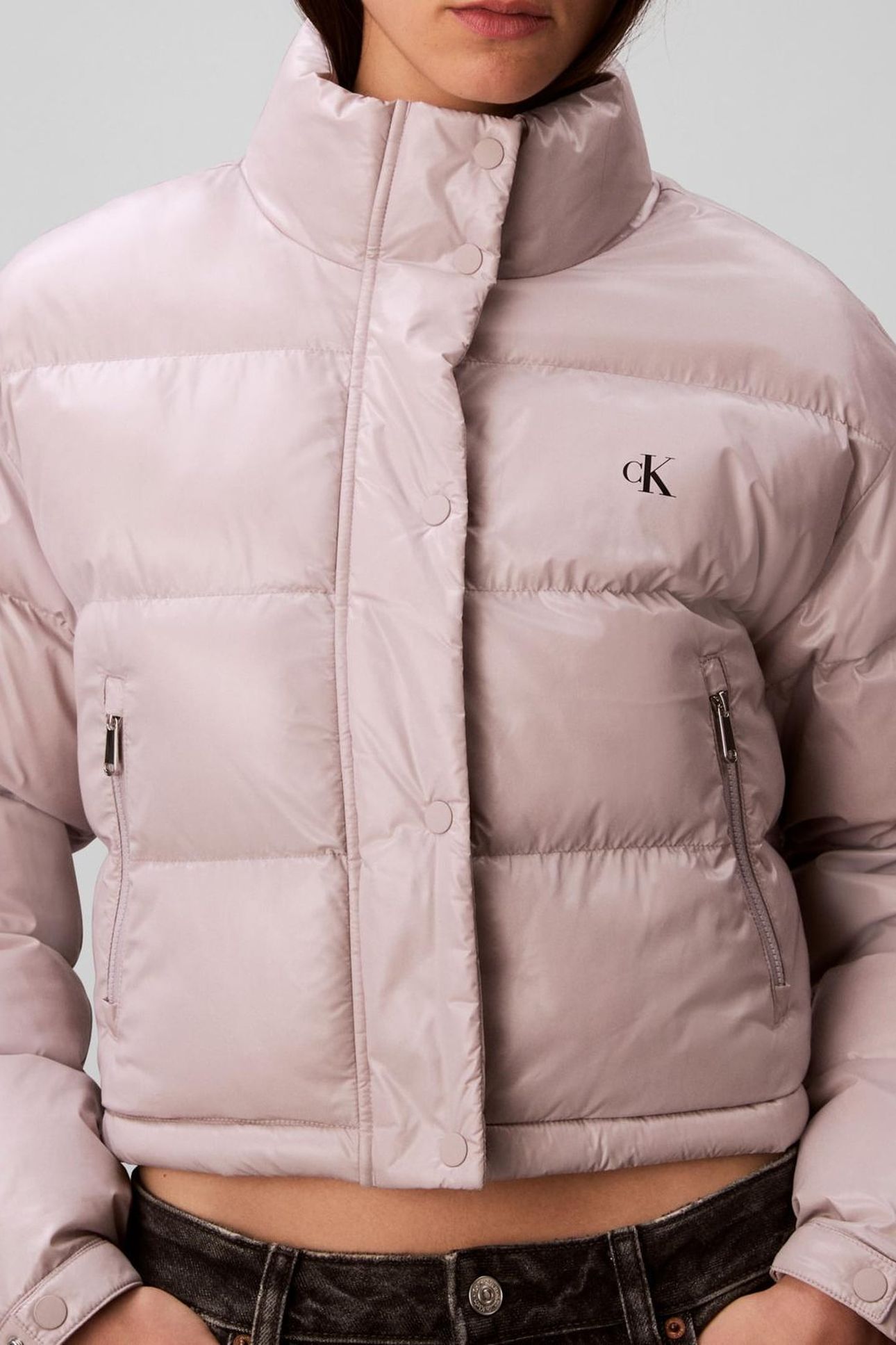 SHINE CROP PUFFER JACKET GULL GRAY 3