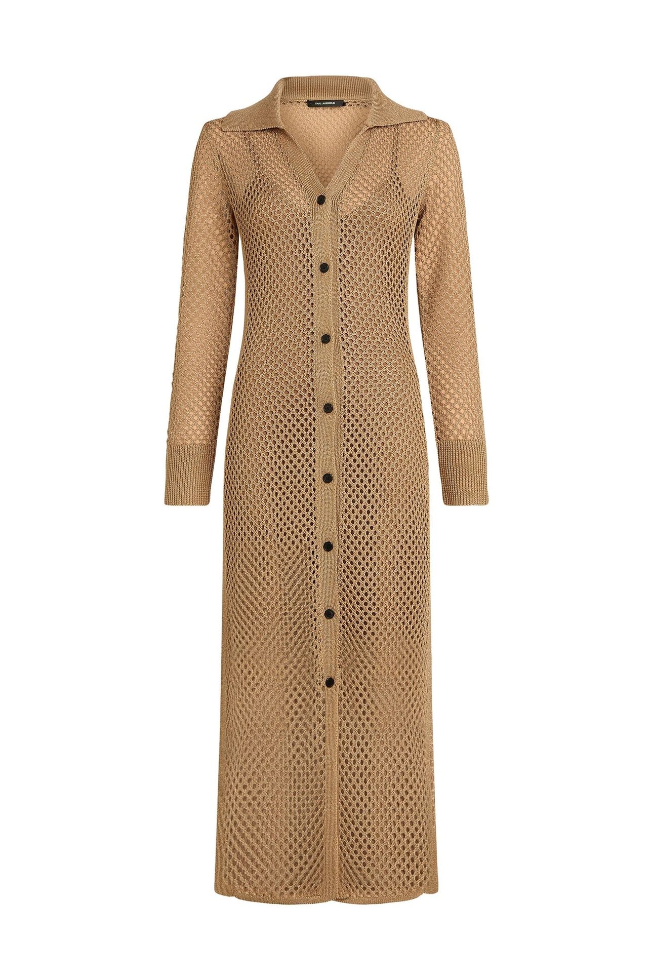 CROCHET KNIT DRESS NOUGAT 4