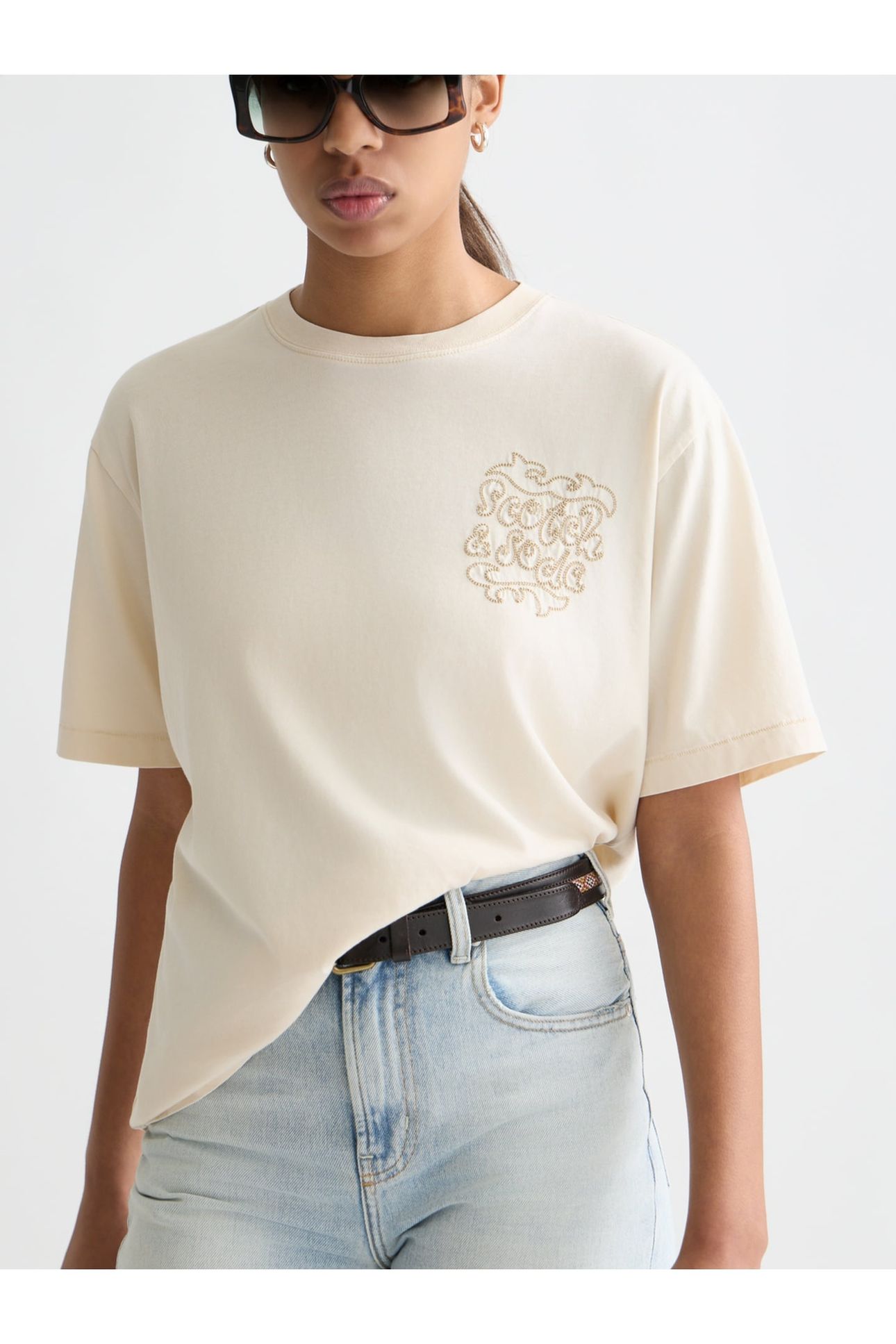 WASHED ARTWORK LOOSE-FIT T-SHIRT EGGNOG 6