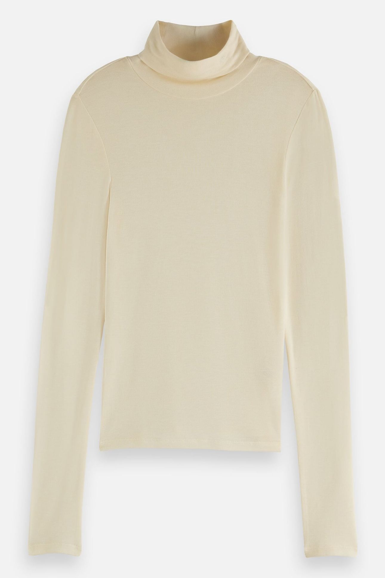 ROLL UP NECK LONG SLEEVE T-SHIRT OFF WHITE 4