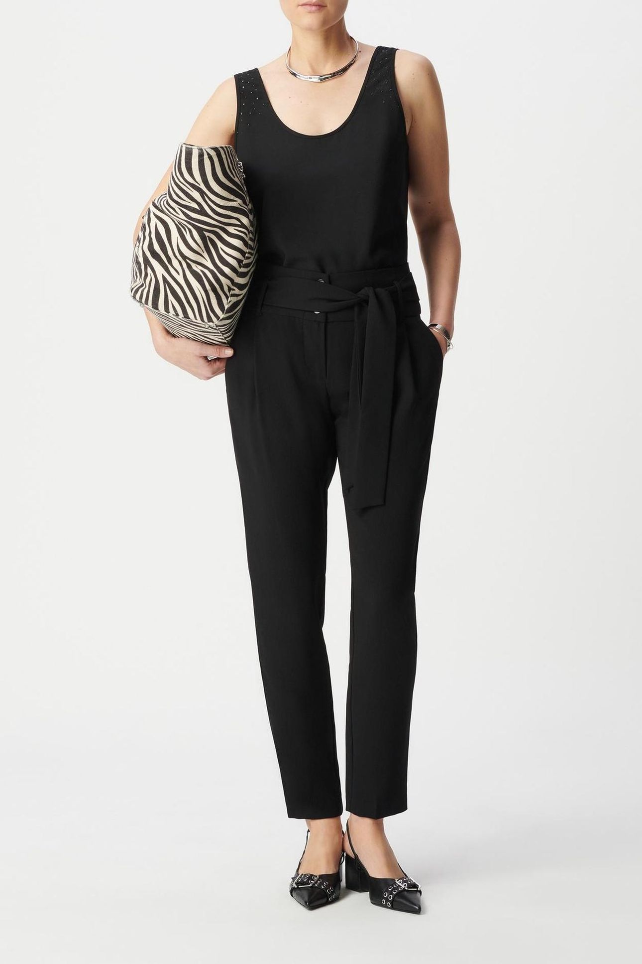 BLACK RECYCLED STUDDED FRONT/BACK REVERSIBLE TOP 4