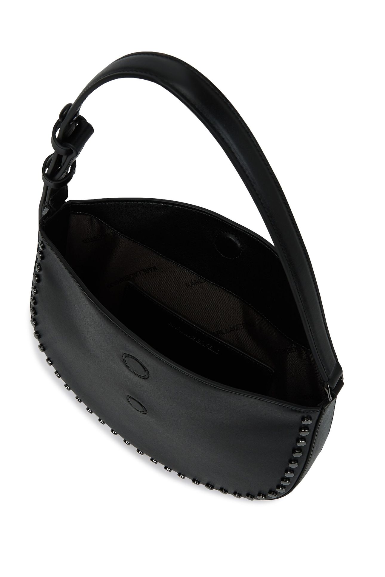SIGNATURE HALFMOON STUDDED BAG BLACK EMBELLISHMENT 3