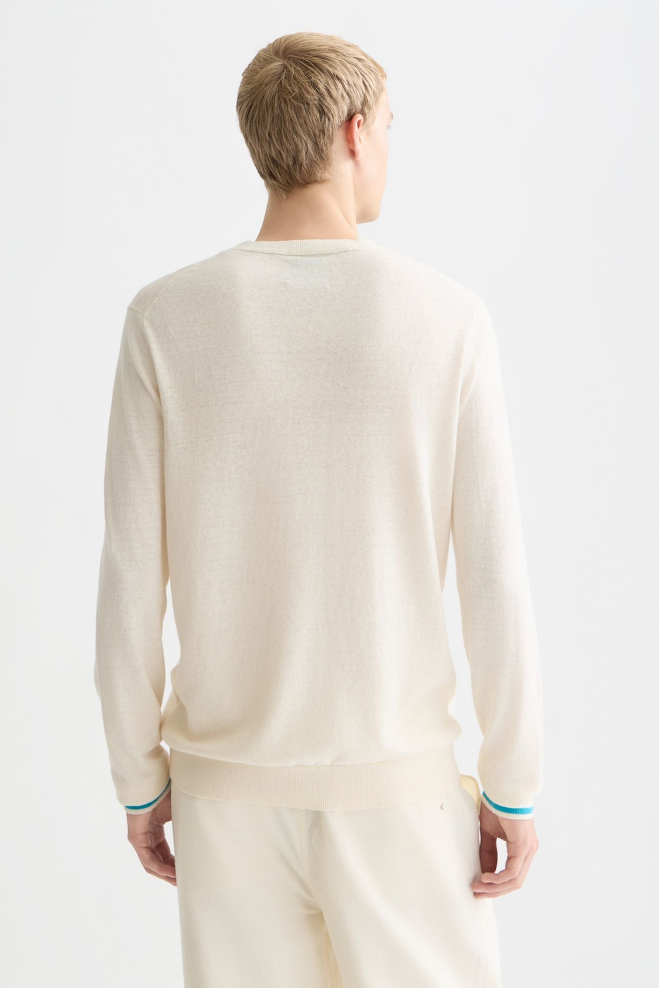 LINENBLEND REGULARFIT PULLOVER LIGHT BEIGE 2