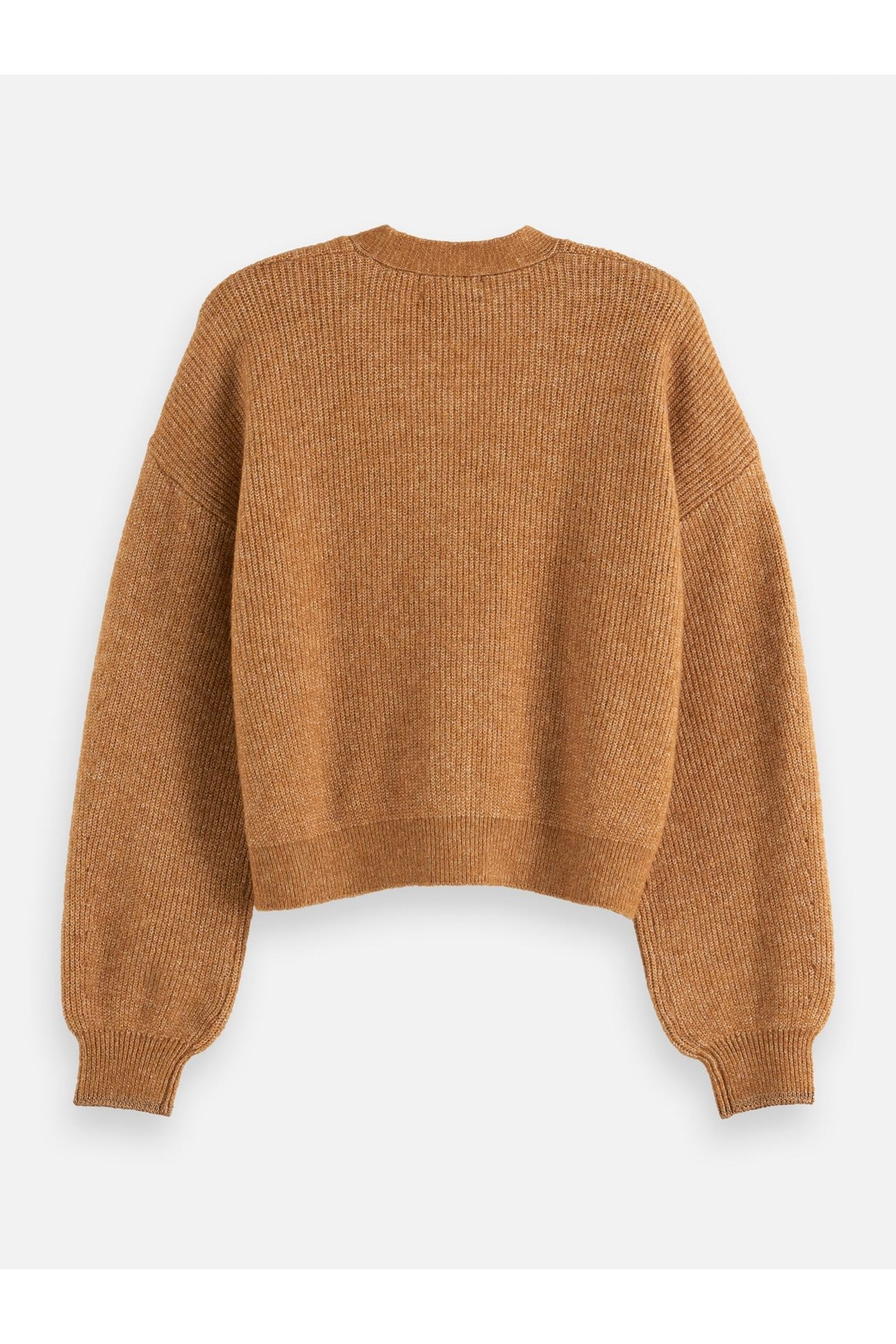 CORE FUZZY RELAXED CARDIGAN MEDIUM BROWN 5