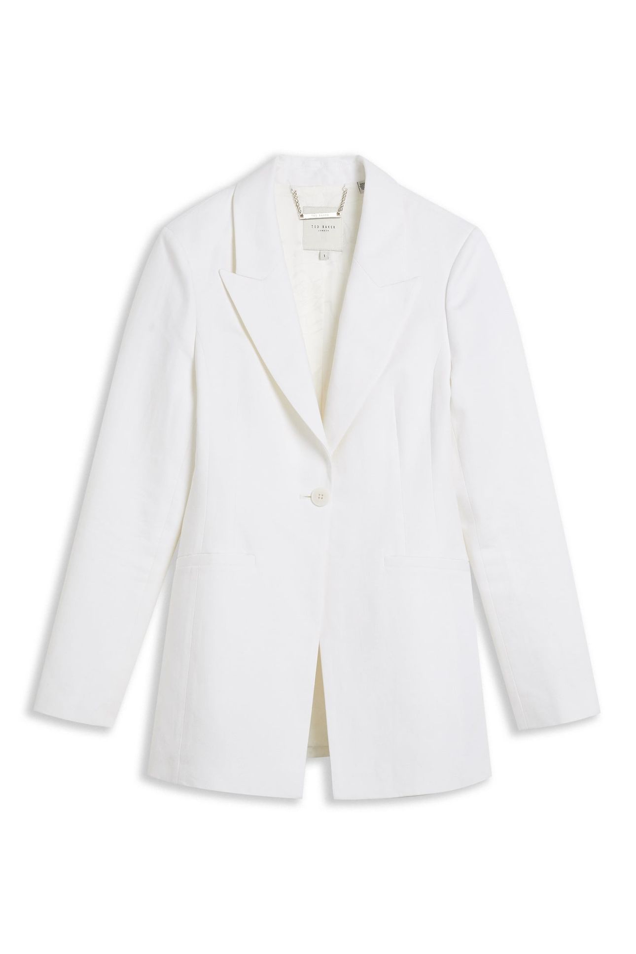 MUSUB TAILORED JACKET WITH FAUX POCKET WHITE 3