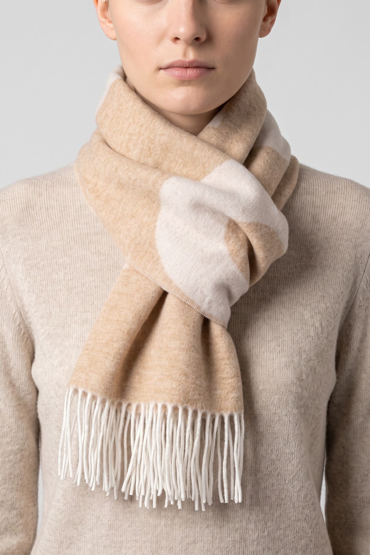 UNISEX SCARF MALO CAMEL 3