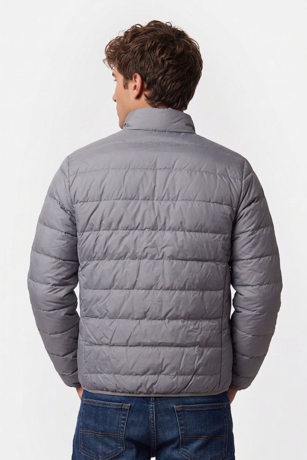 UNISEX ESSENTIAL LITE DOWN JACKET GREY 2
