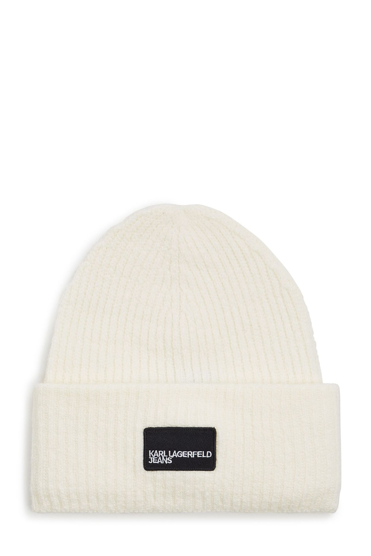 KLJ PATCH LONG BEANIE OFF WHITE 2