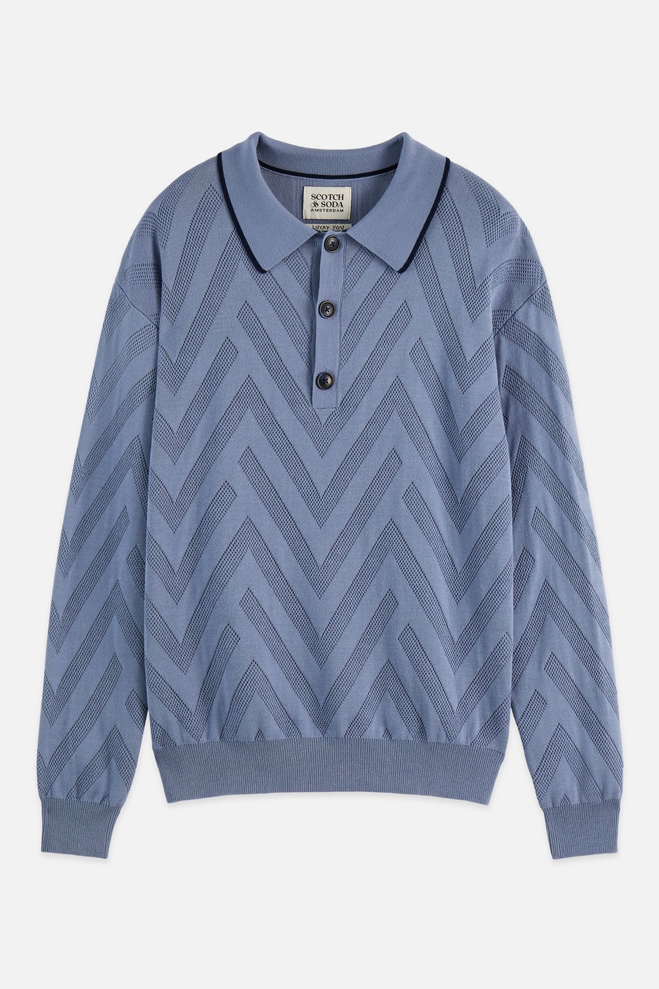 STRUCTURE LONG SLEEVE POLO NAVY 4