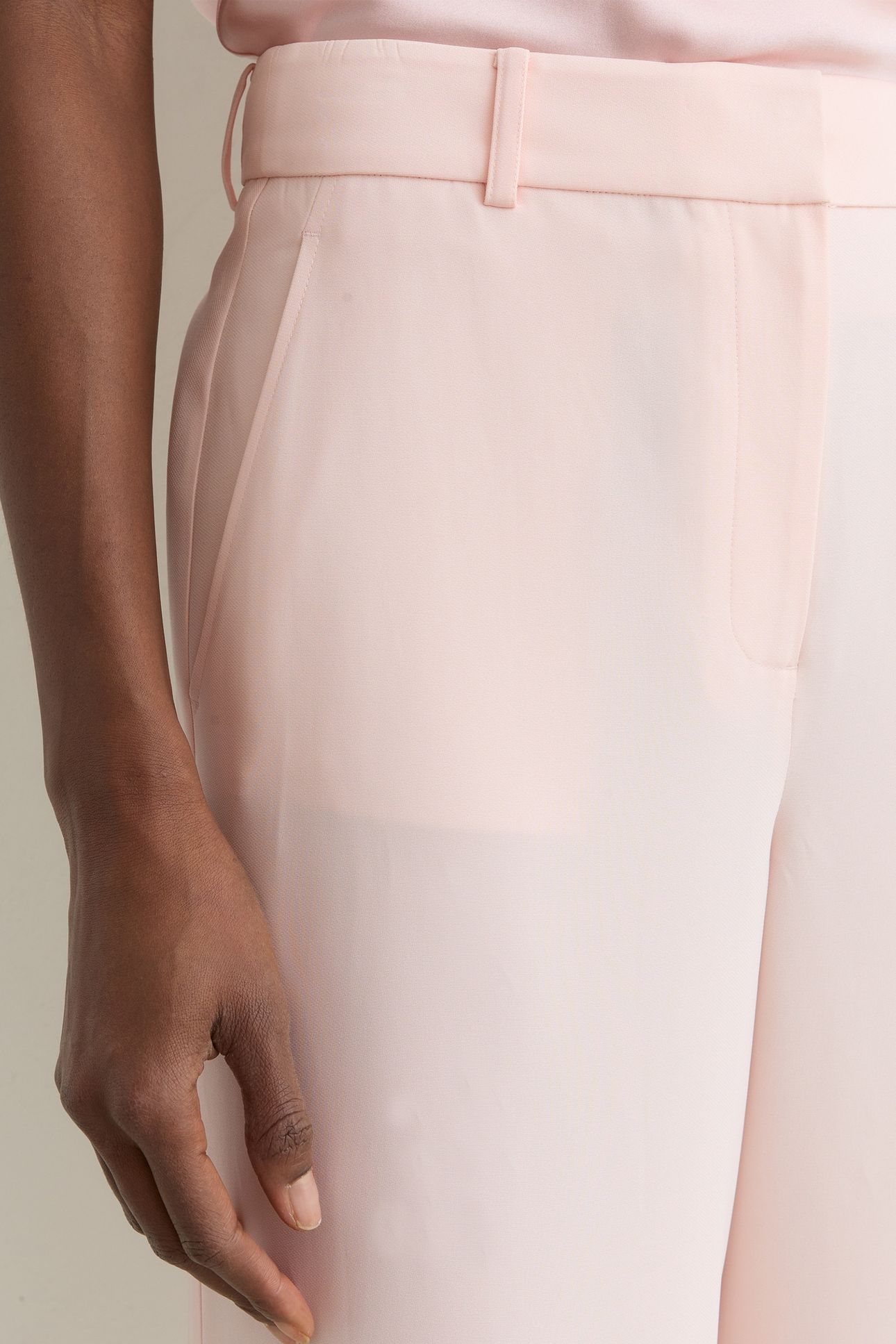 WIDE LEG OCCASION TROUSER PALE PINK 6
