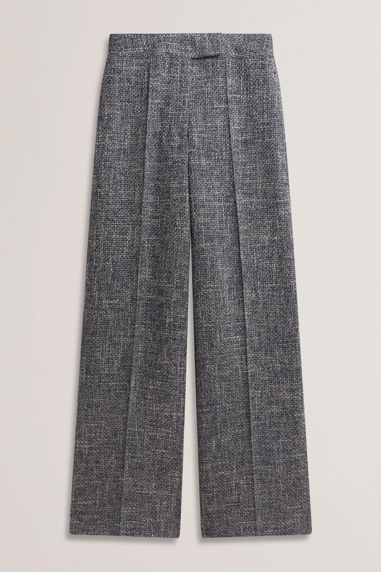 ABIESH BOUCLE TAILORED WIDE LEG TROUSERS NAVY 3