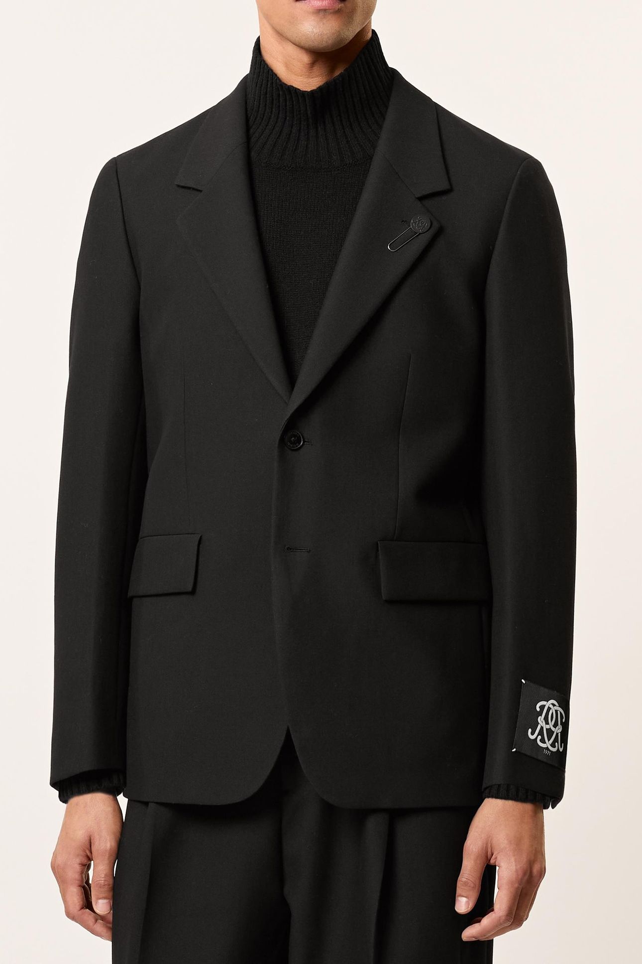 SB 2B NOTCH OVERSIZED BLAZER BLACK 1