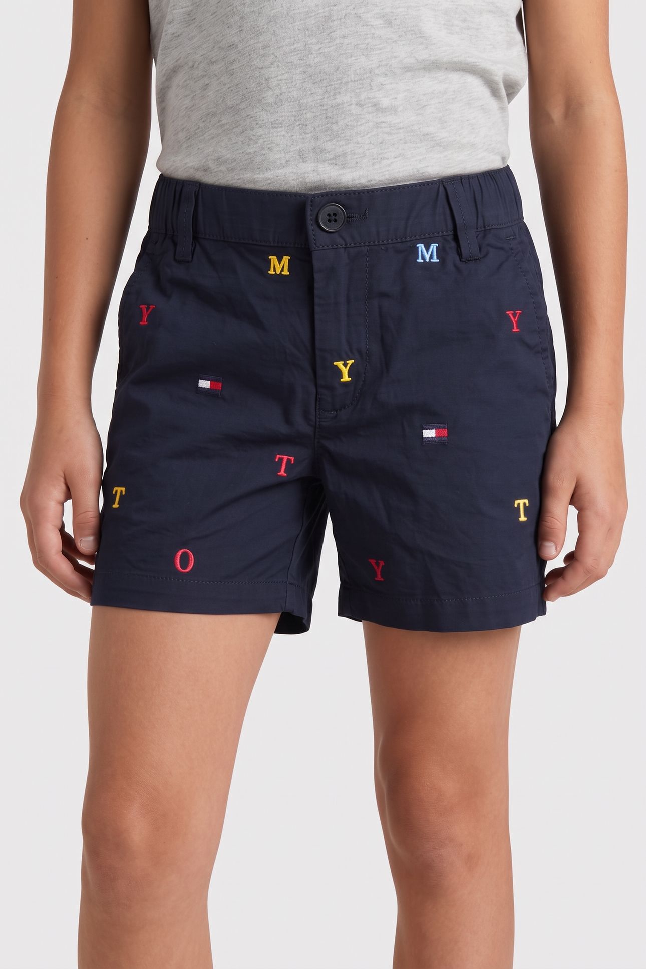 BOYS TMMY EMBR SHORTS DESERT SKY 1