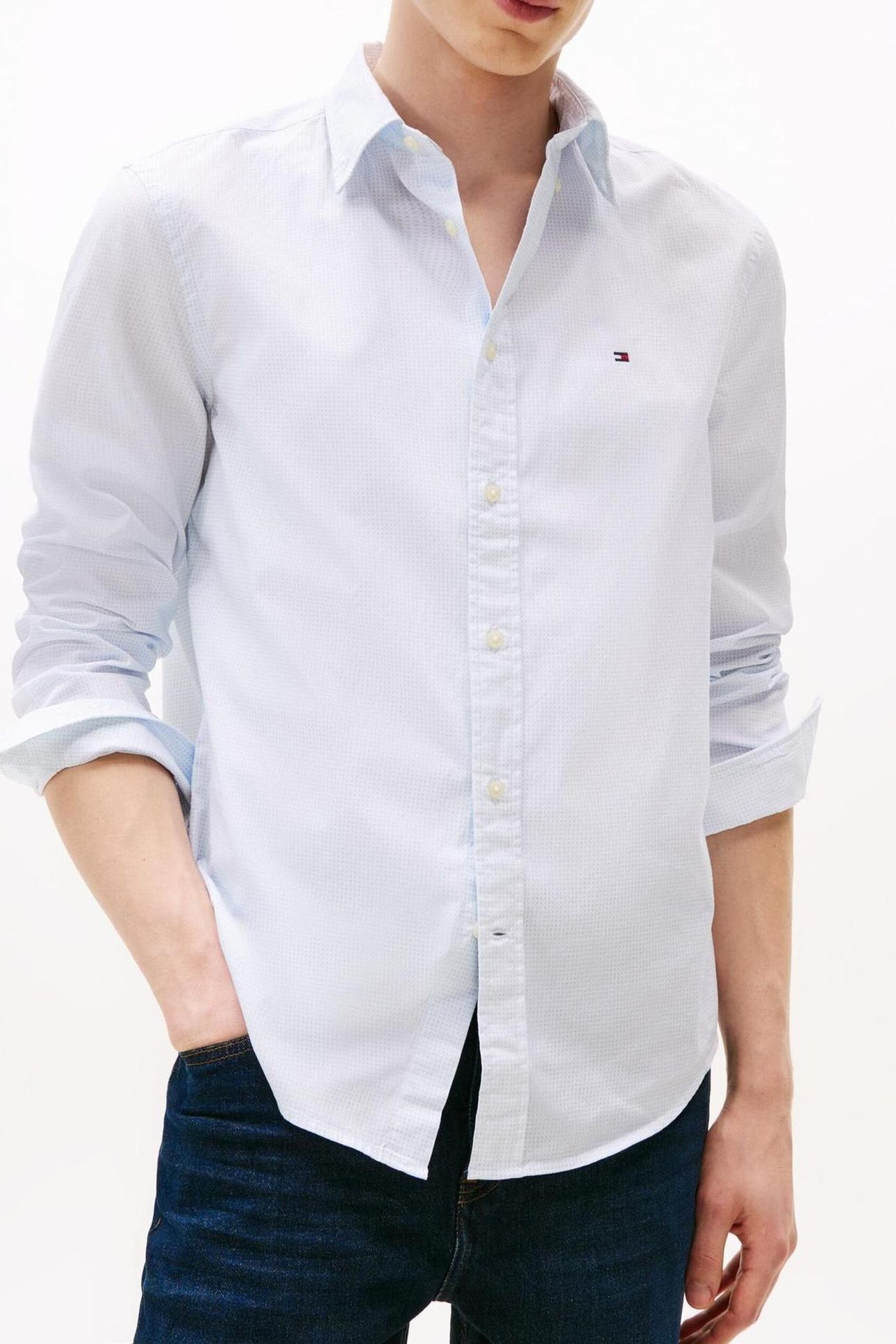 FLEX POPLIN MINI PRINT OPTIC WHITE PRT 2