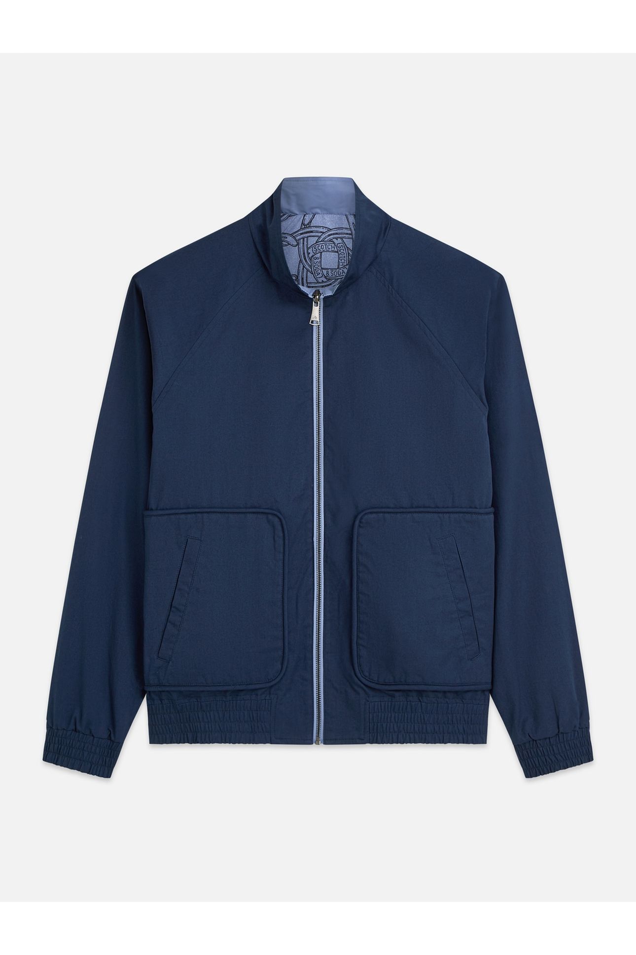 REVERSIBLE PRINTED JACKET NAVY 1