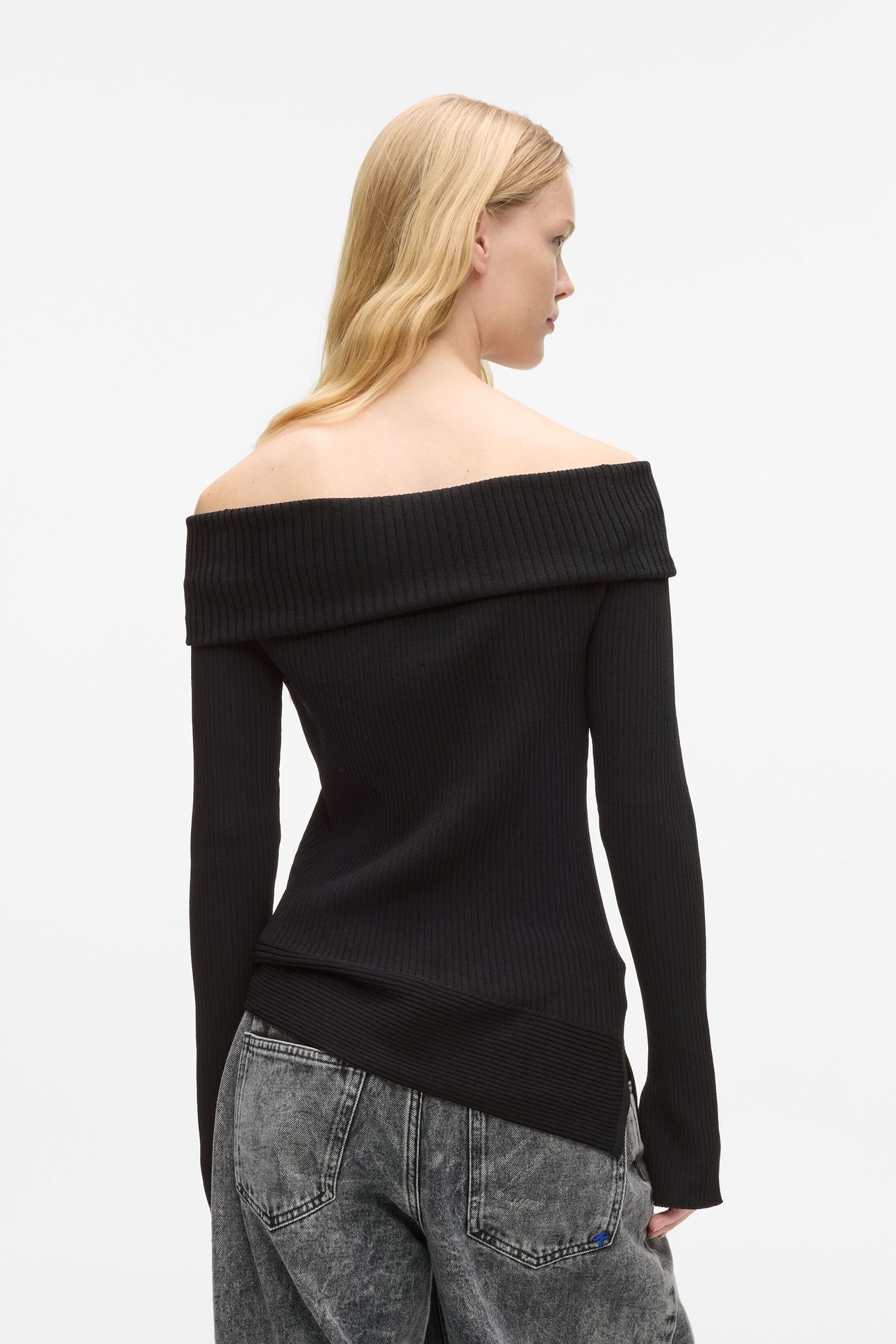 KLJ OFF SHOULDER KNIT BLACK 2