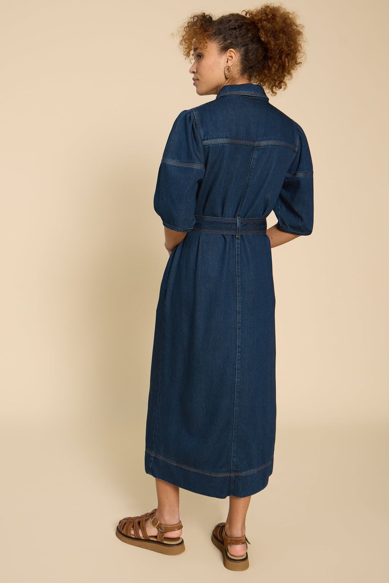 KERRY DENIM MIDI DRESS DK DENIM 3