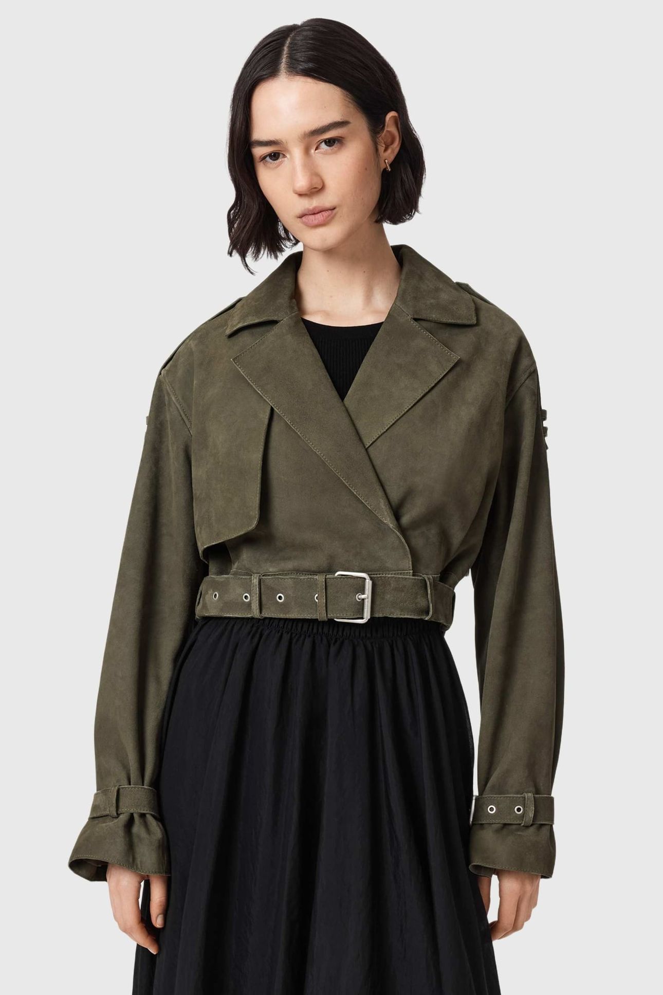 OPHELIA SUEDE JACKET CALEDONE GREEN 1