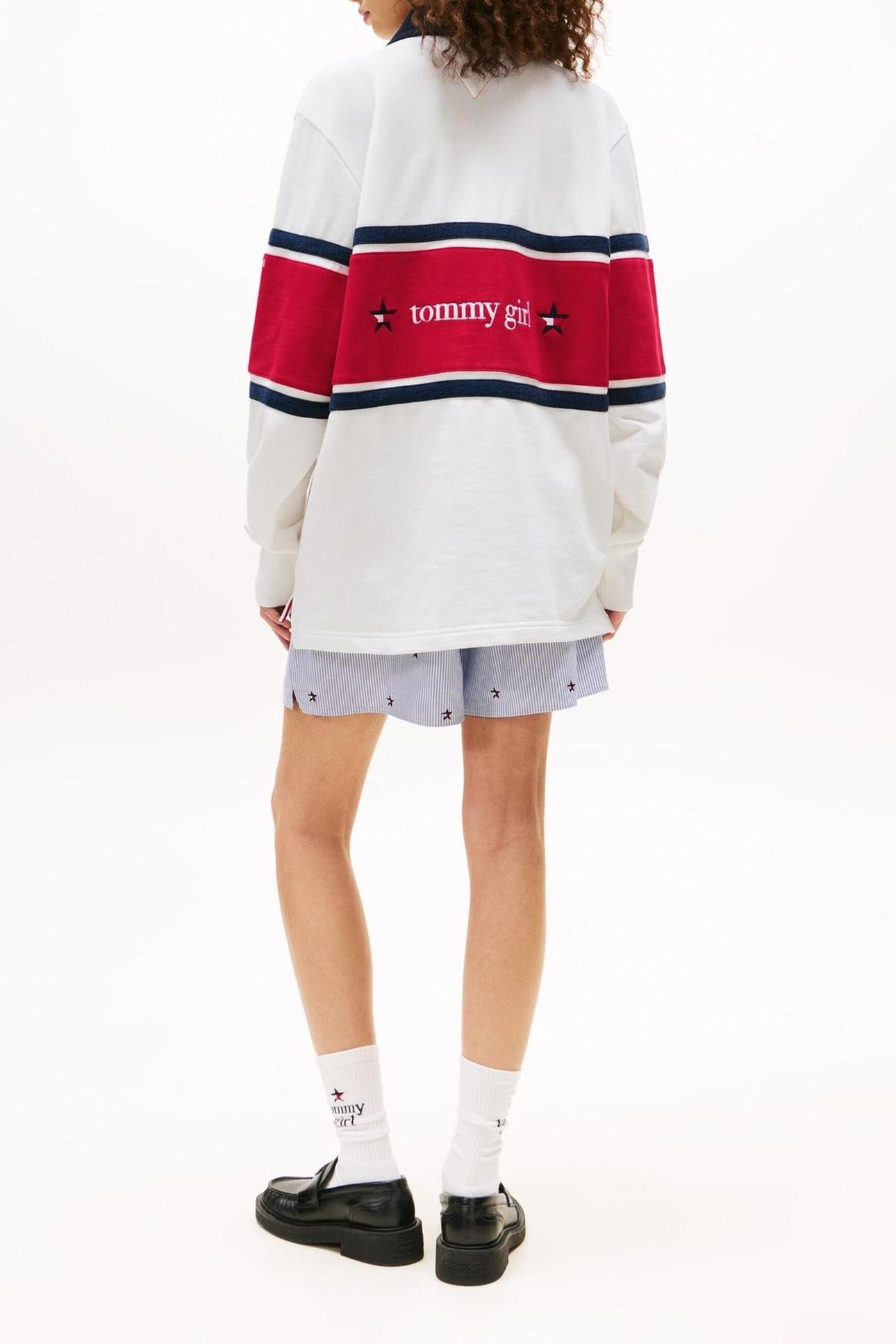 UNISEX TOMMY GIRL RUGBY POLO ECRU 3
