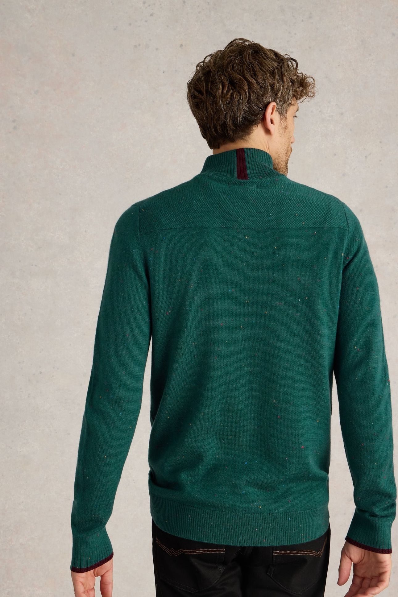 MERINO FUNNEL NECK NEP GREEN MLT 2