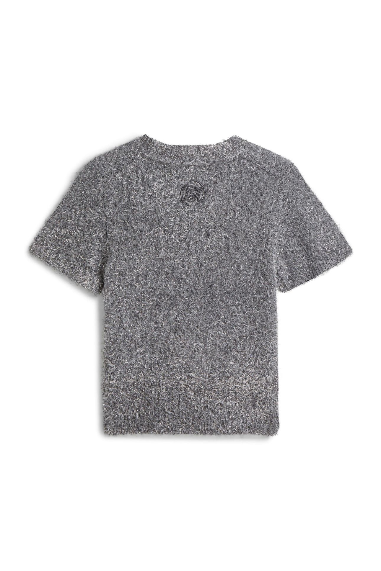 FLUFFY C-NECK PETIT SWEATER LIGHT GREY HEATHER 2