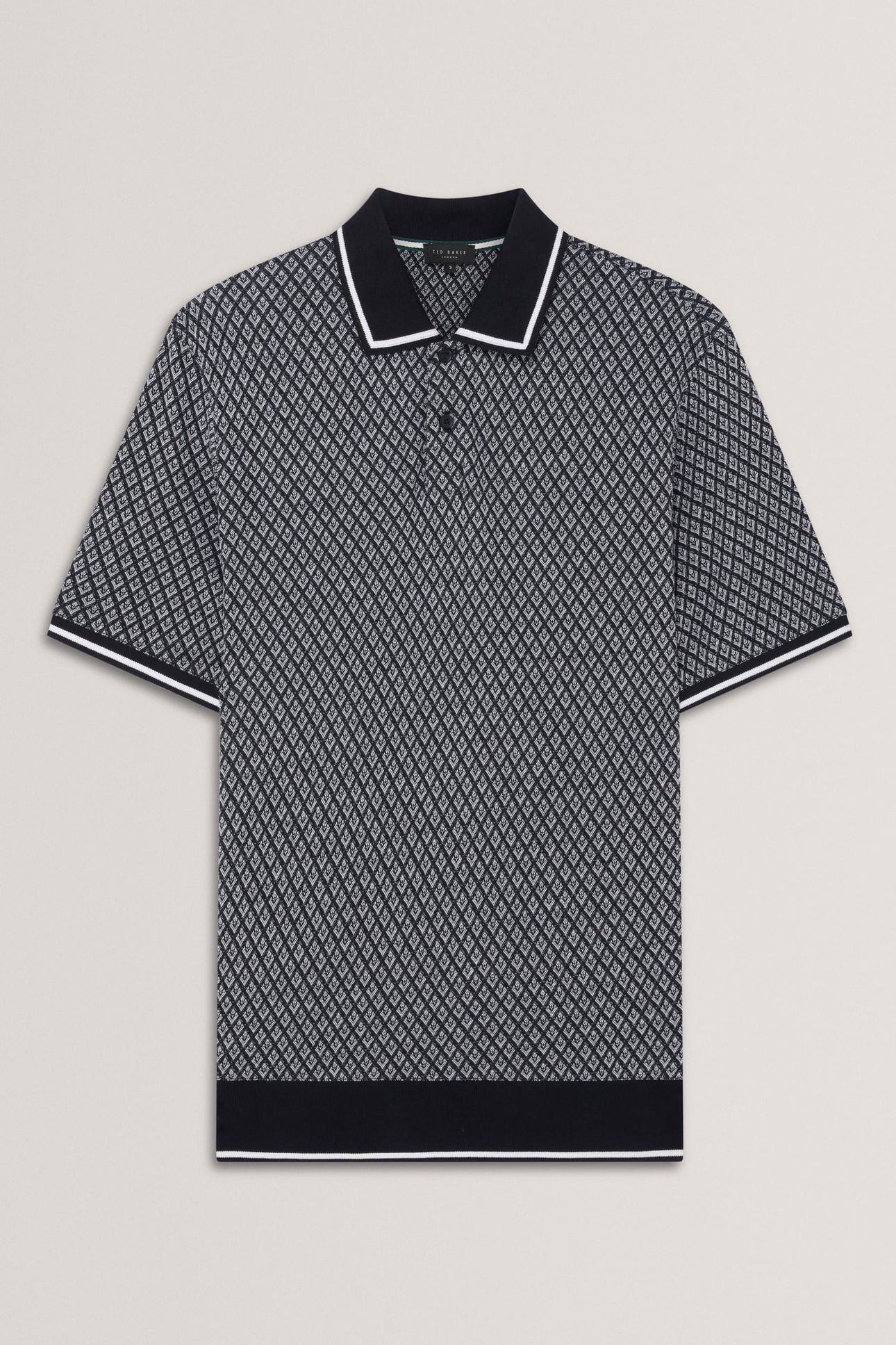 SS REGULAR GEO TEXTURED POLO NAVY 3