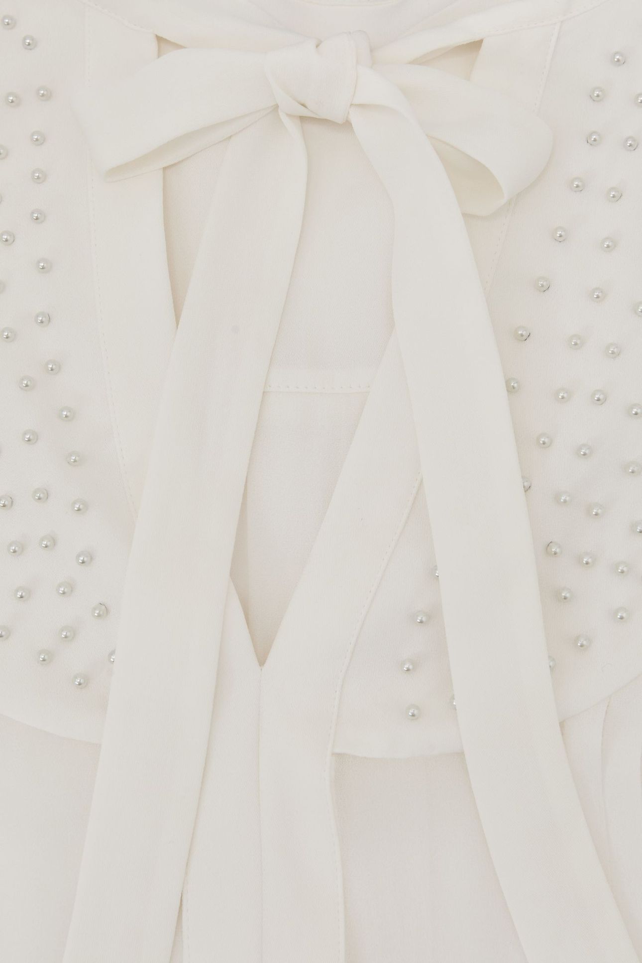 TIE NECK BLOUSE IVORY 5