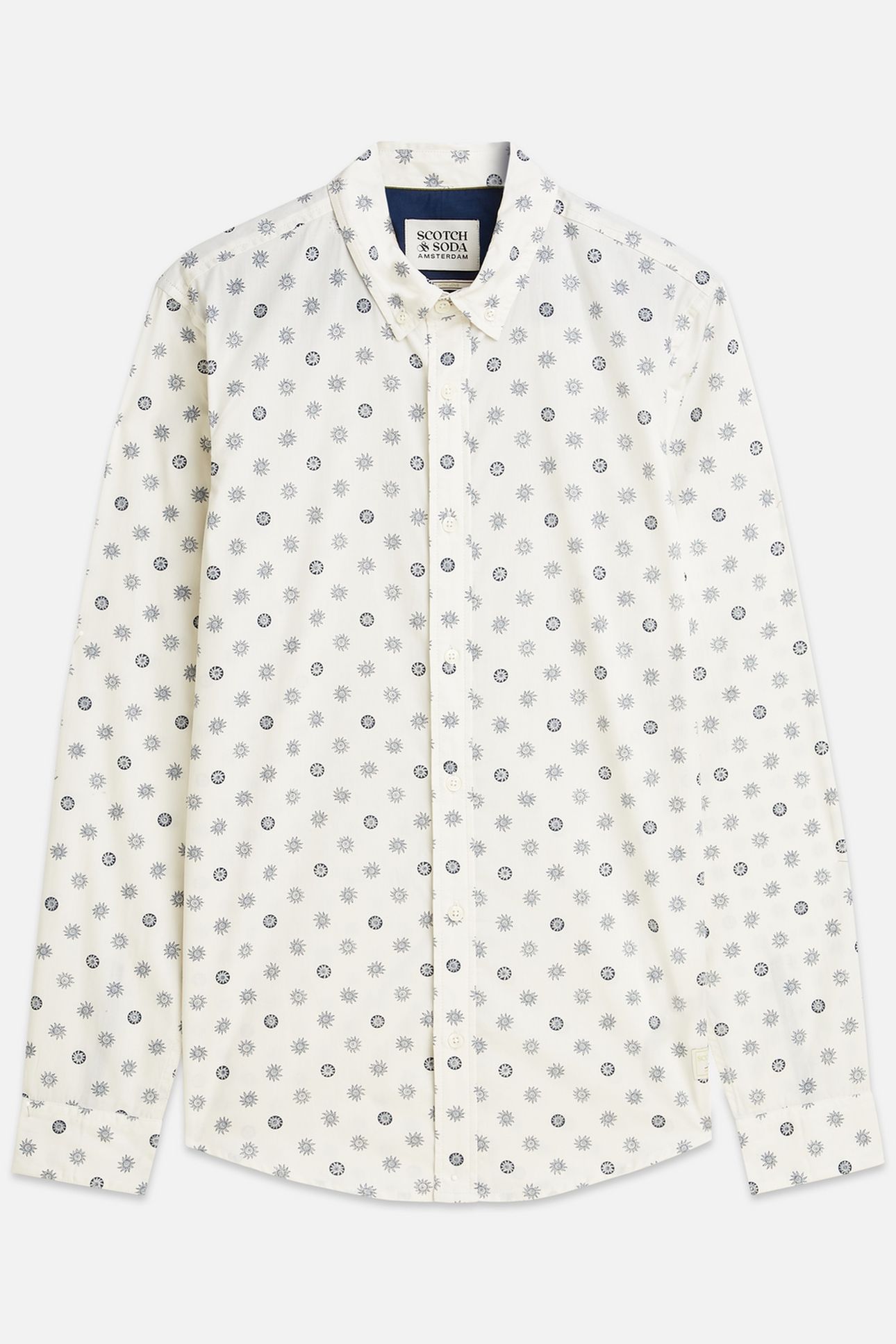 MICROPRINT POPLIN SLIMFIT SHIRT WHITE TRADITIONAL 1