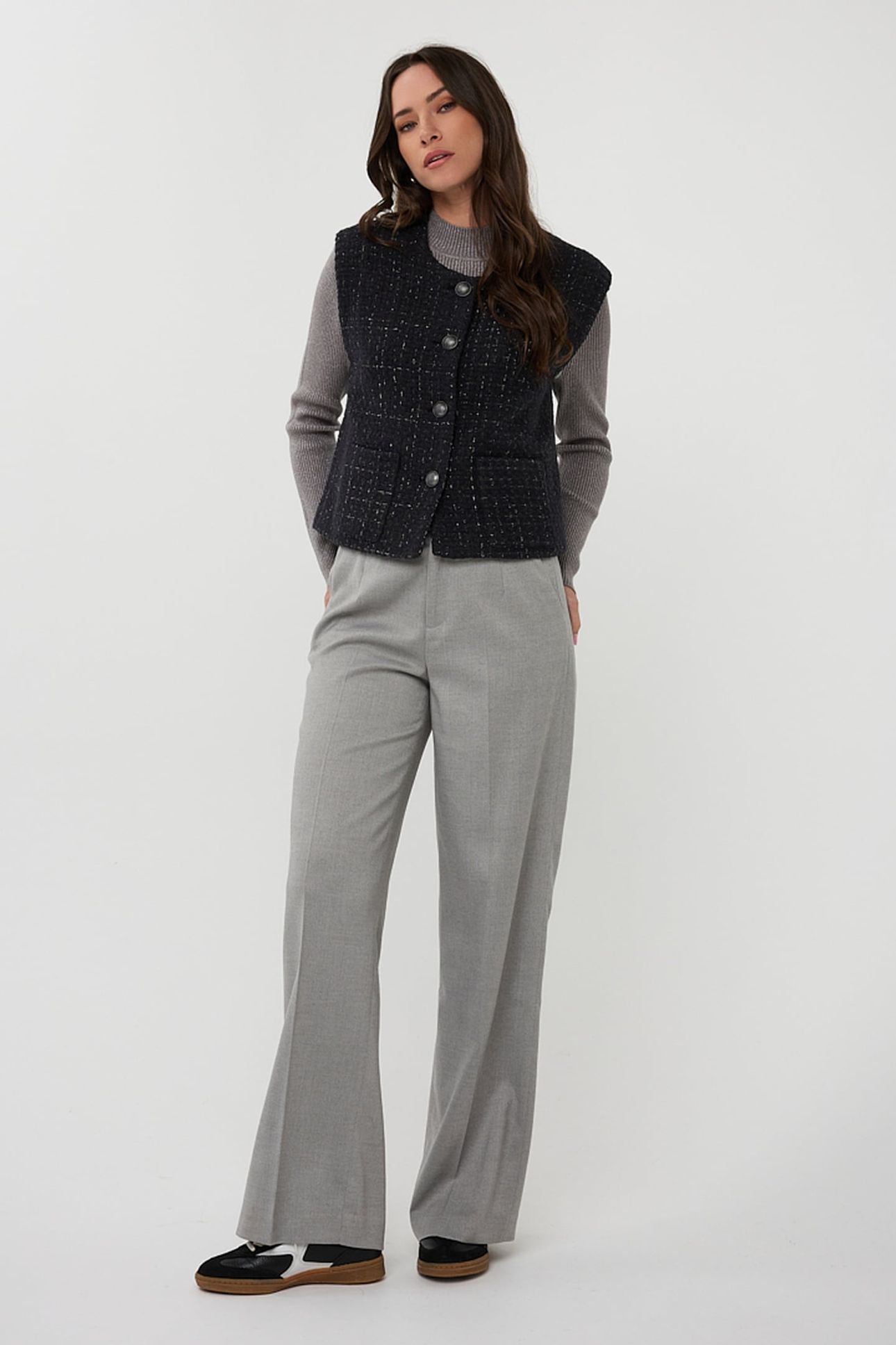 GILET TWEED ANTHRACITE 2