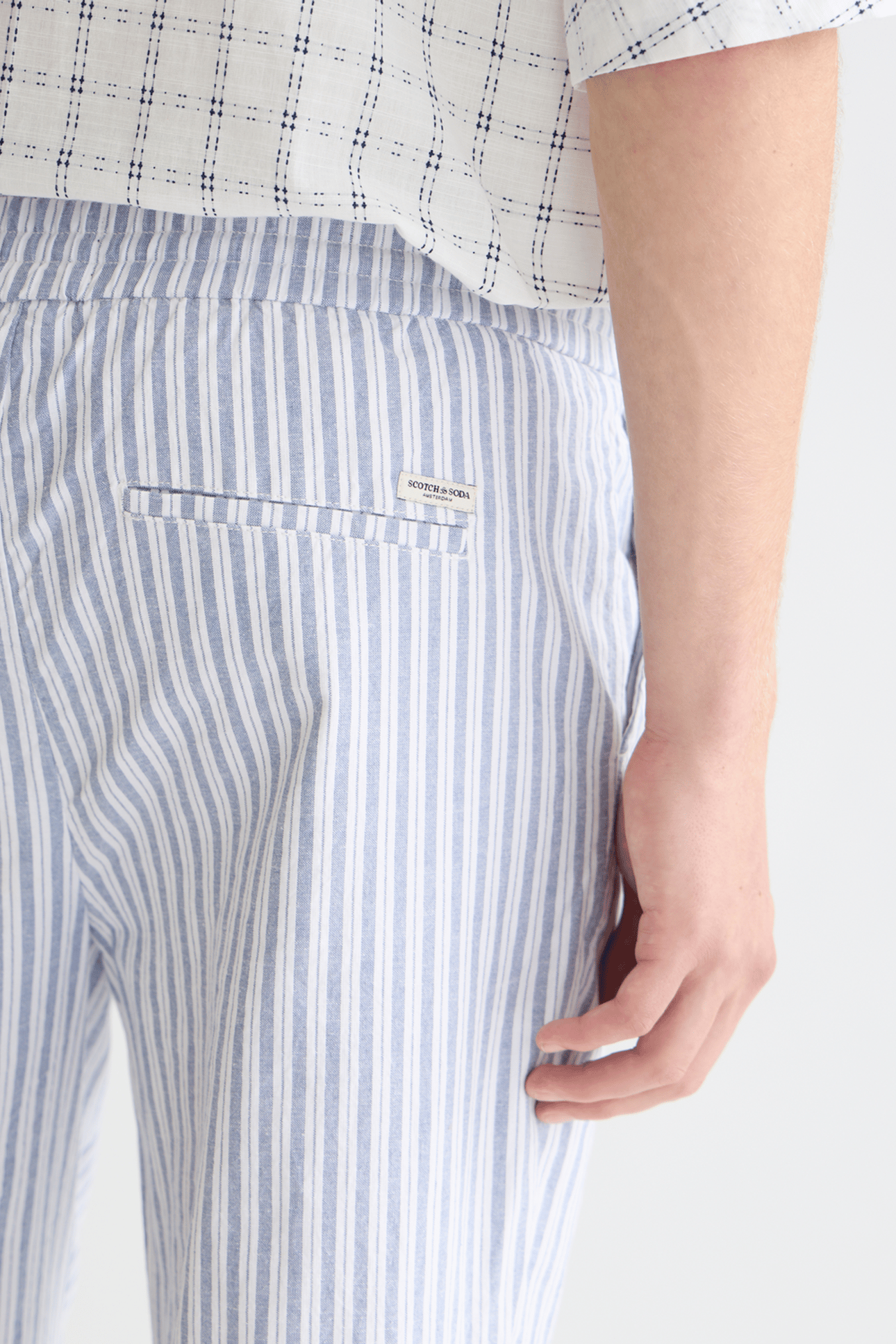WARREN YARNDYED COTTON/LINEN REGULAR STRAIGHTFIT JOGGER NAVY 6