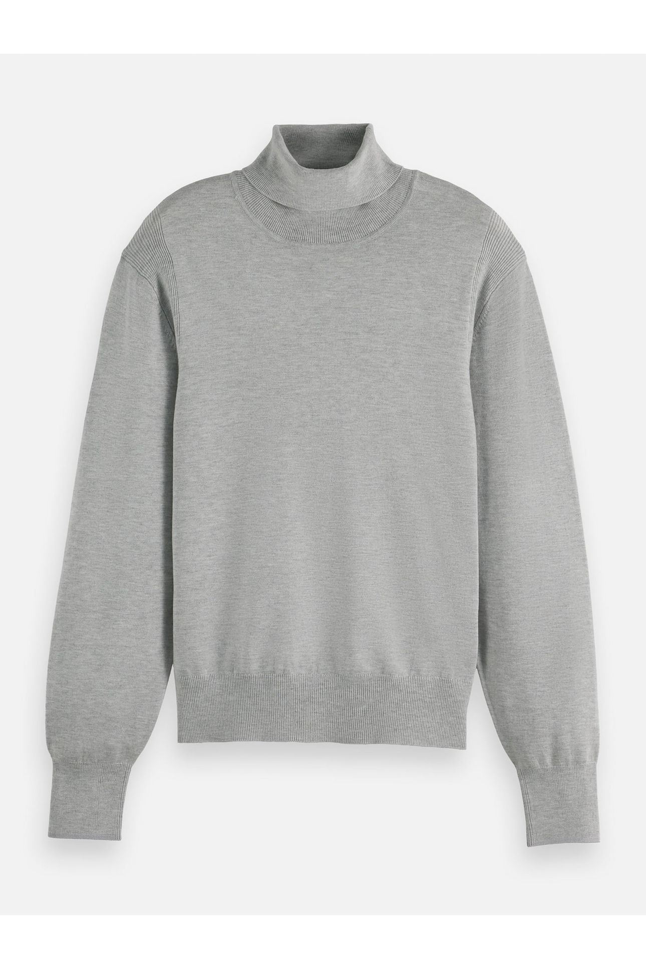 CORE ROLL NECK RELAXED PULLOVER LIGHT PASTEL GREY 4