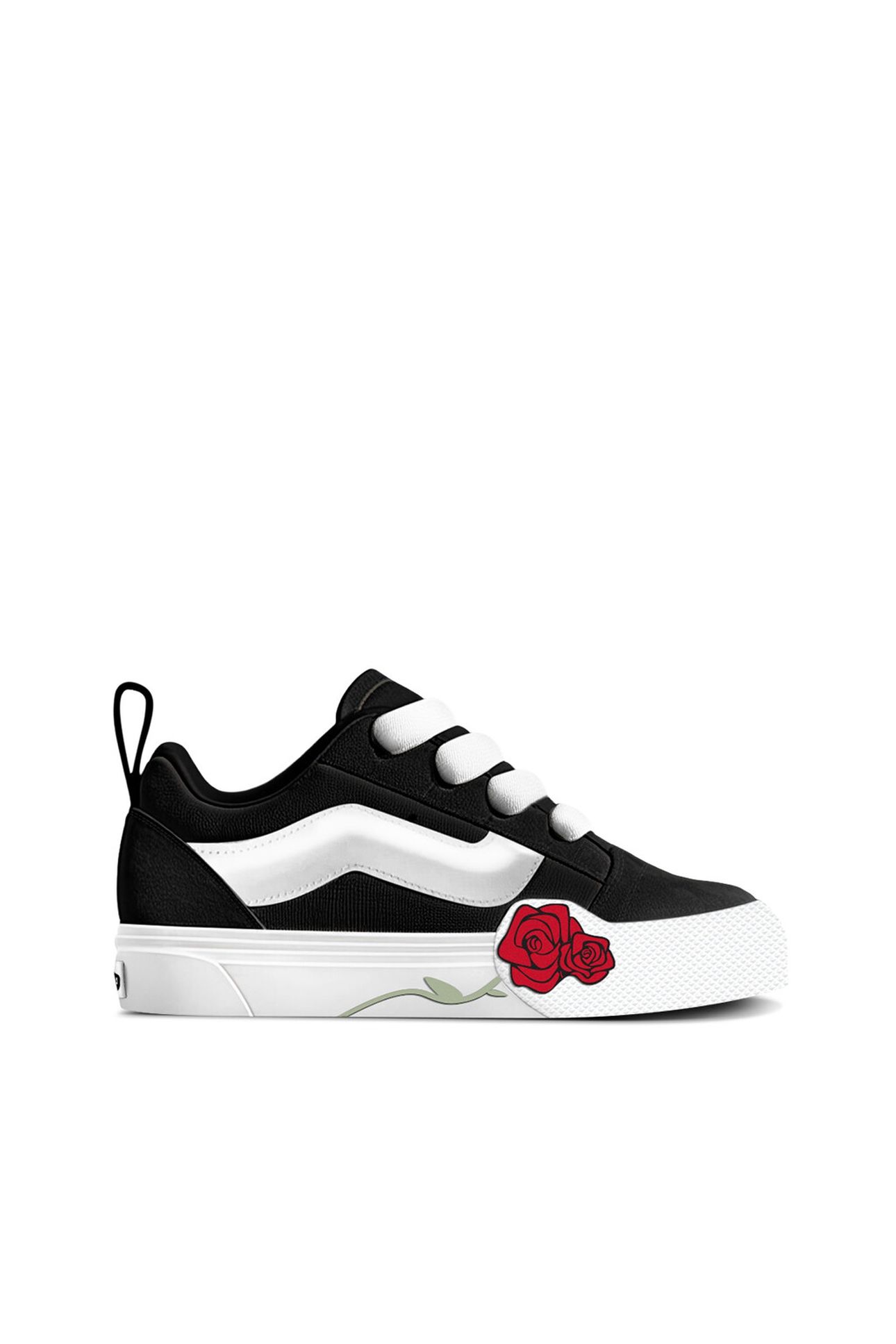 TODDLER KNU SKOOL ELASTIC LACE ROSE BLACK/WHITE 1