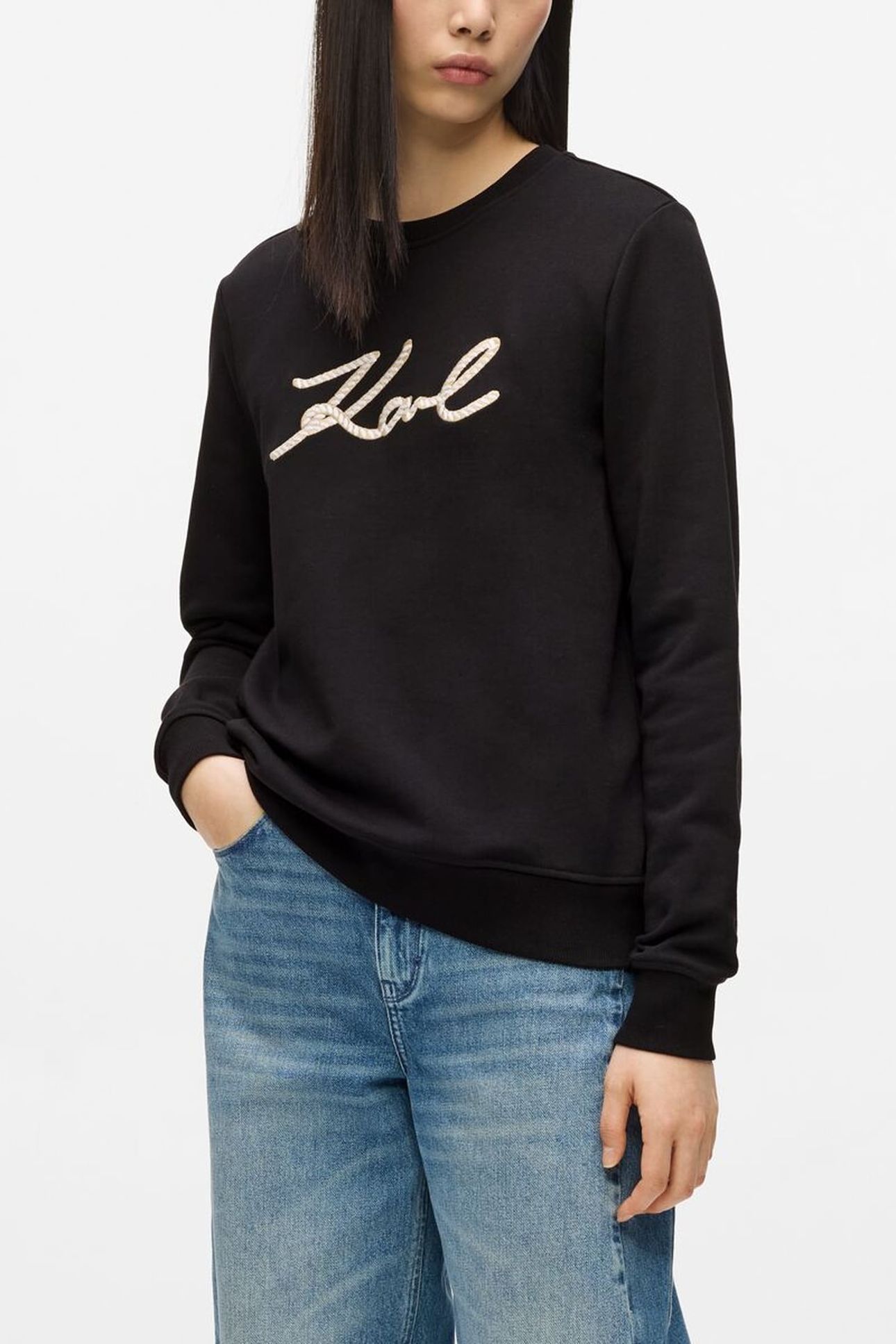 ROPE LOGO SWEATSHIRT BLACK 1