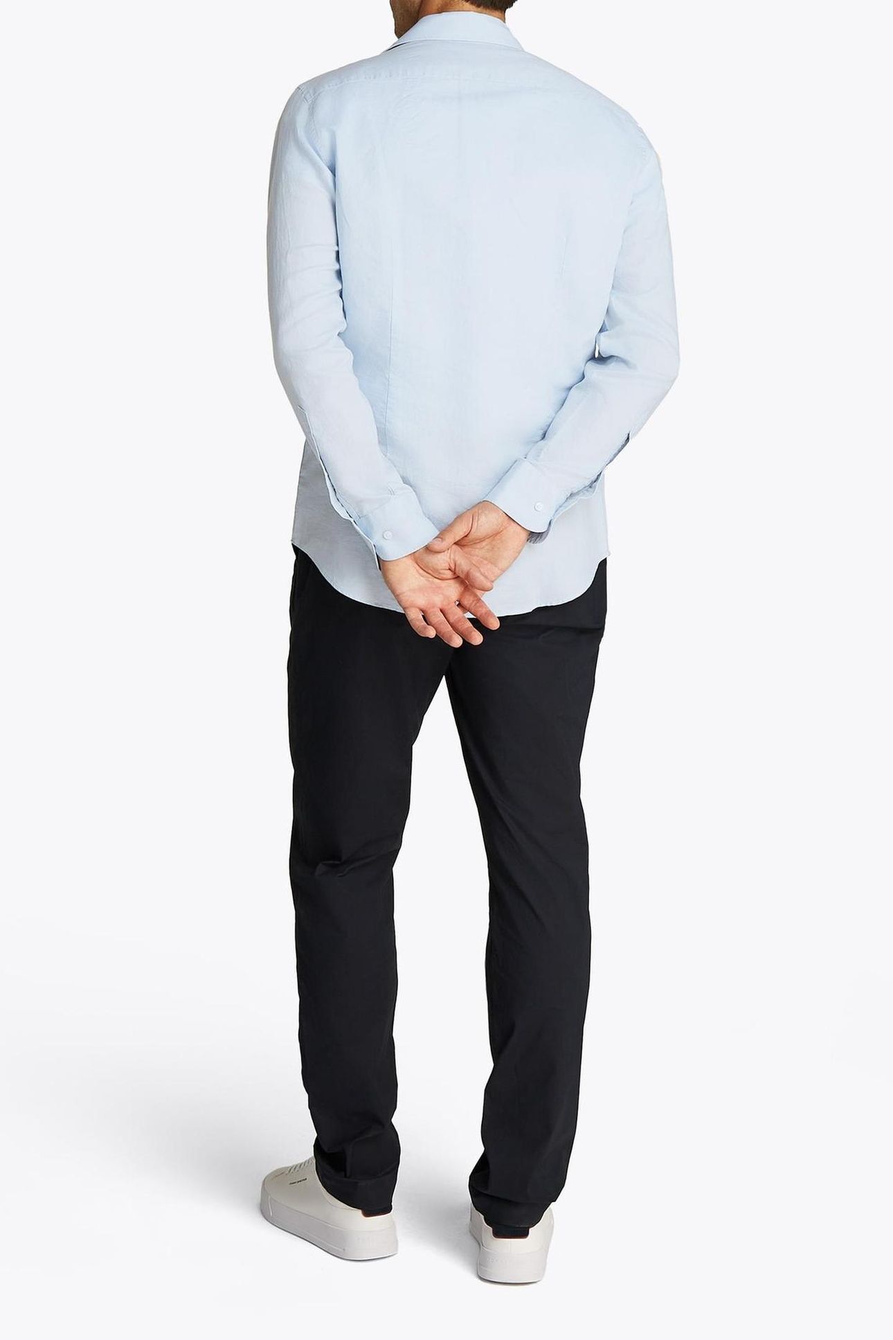 CL W-CO LINEN SLD SHIRT BREEZY BLUE 3