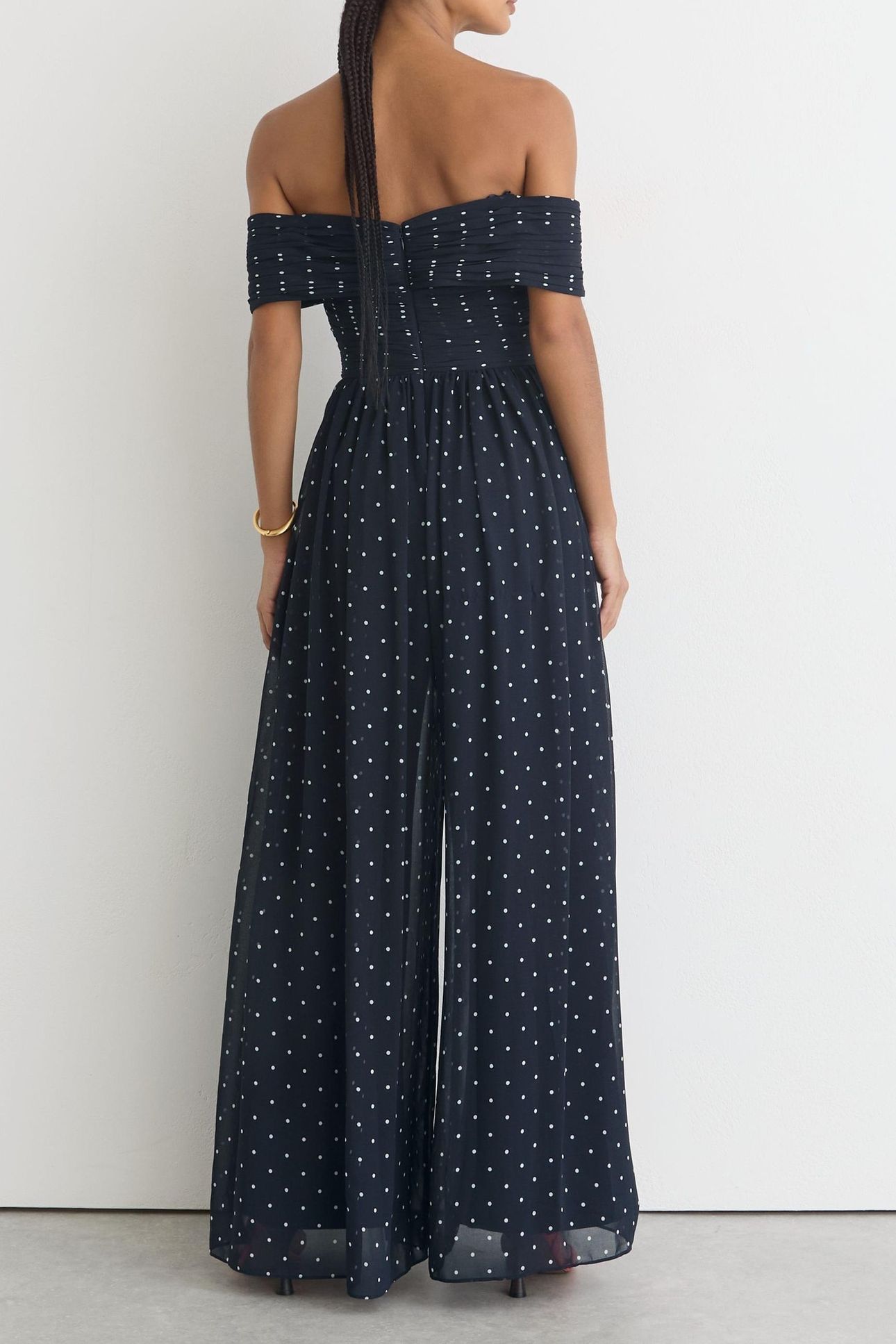 POLKA DOT JUMPSUIT NAVY/IVORY 2